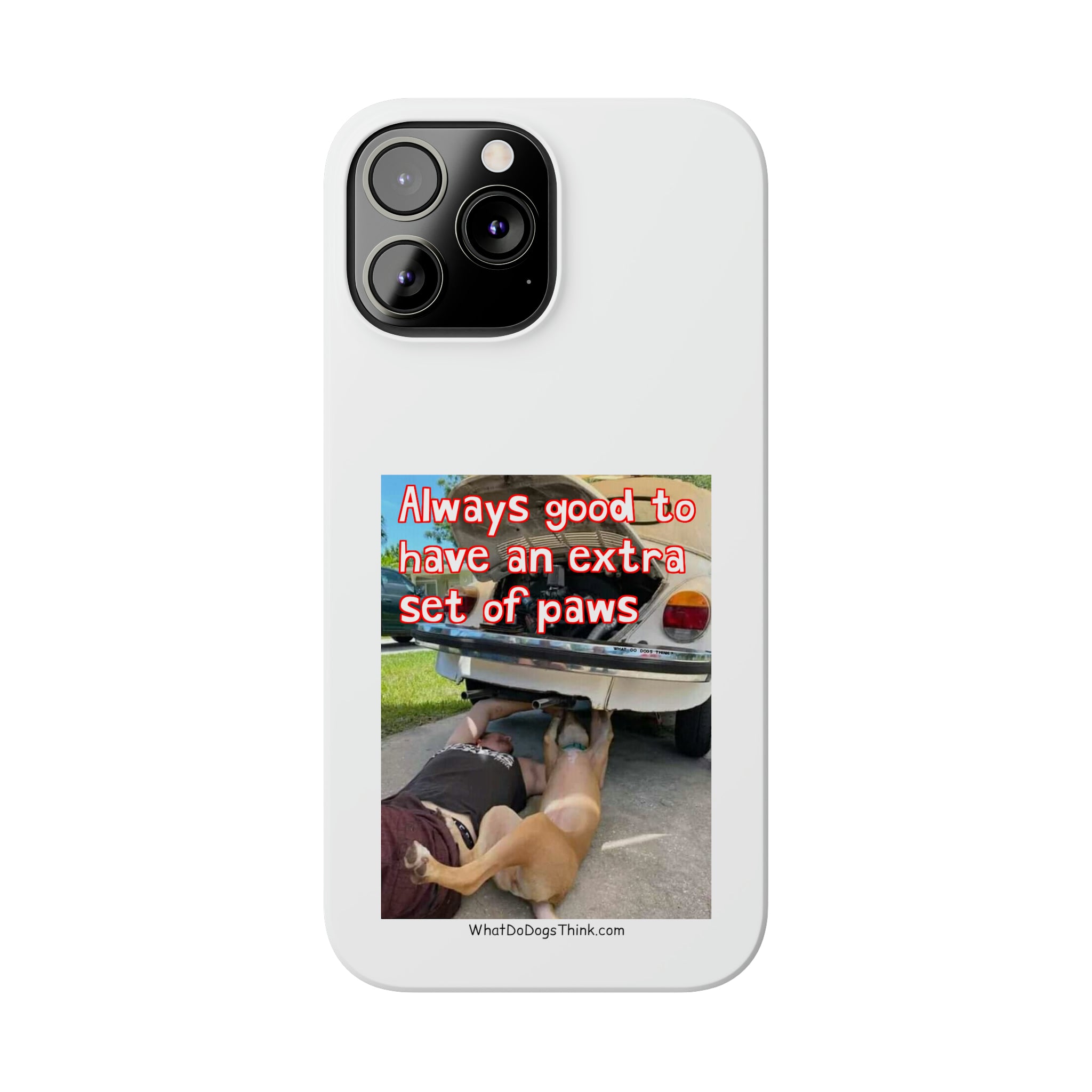 Extra Paws White Slim Phone Case