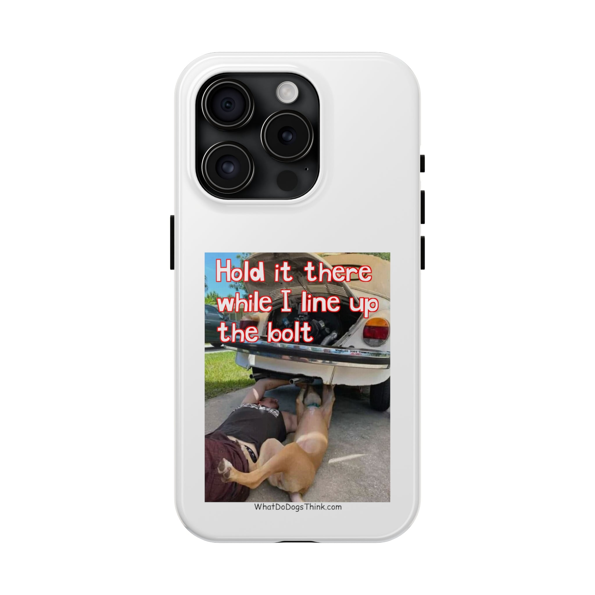 Hold it White Tough Phone Cases