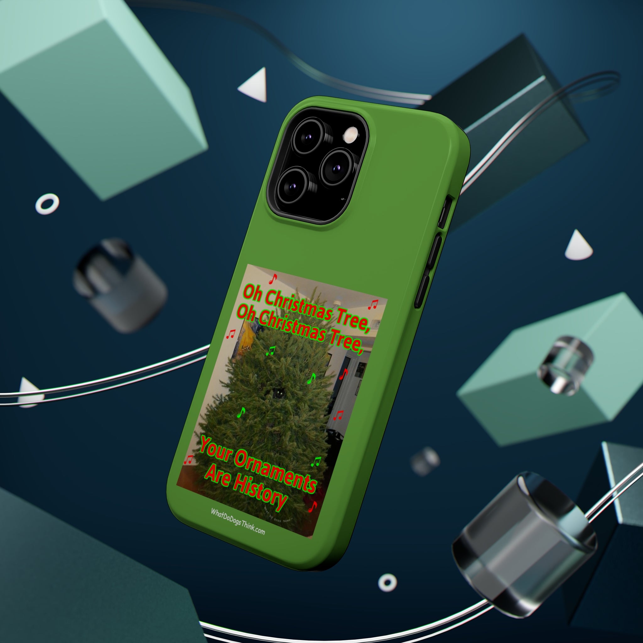 Christmas Tree Cat Green MagSafe Tough Case