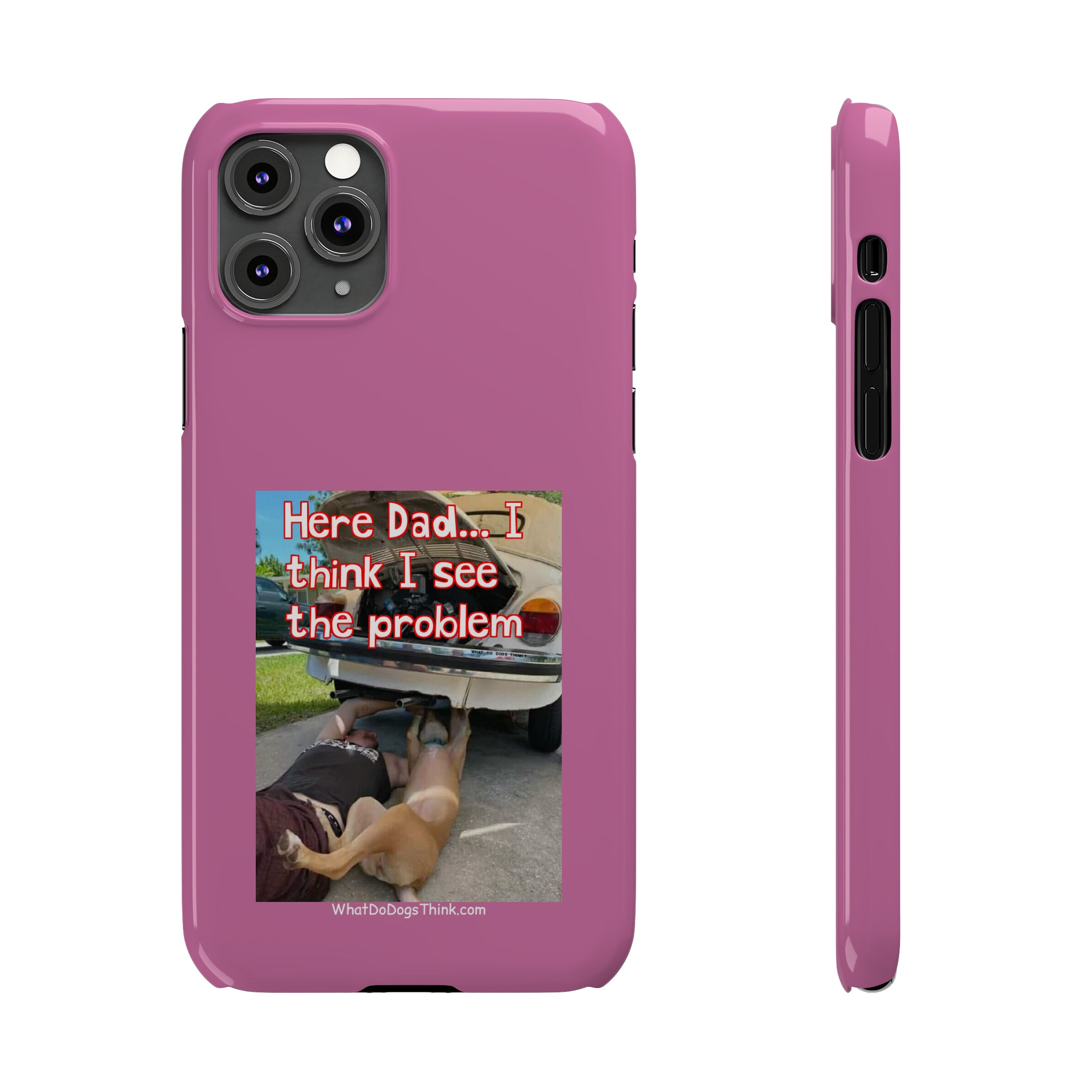 Here Dad Pink Slim Phone Cases