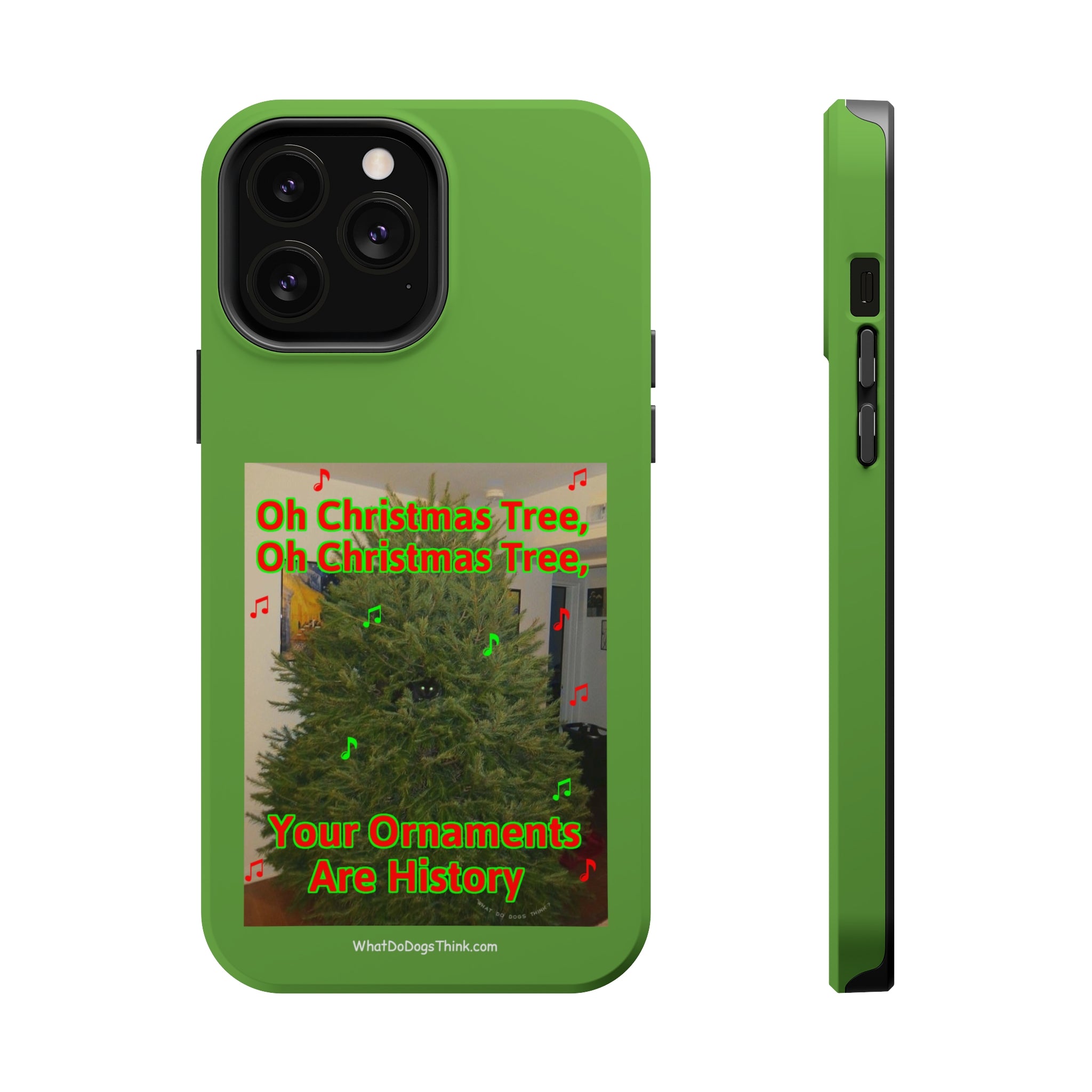 Christmas Tree Cat Green MagSafe Tough Case