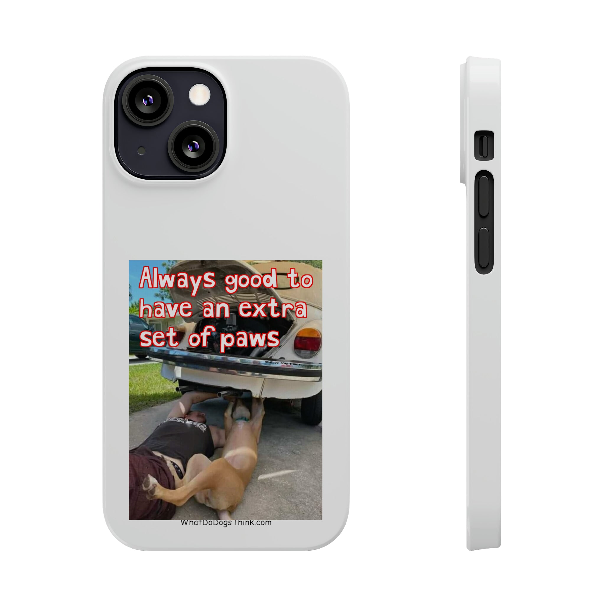 Extra Paws White Slim Phone Case