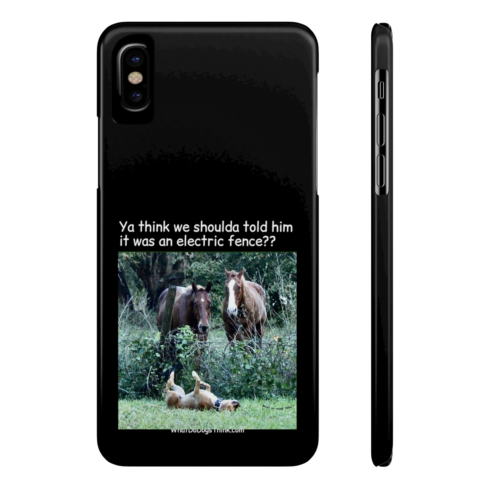 Electric Fence Black Slim Phone Case