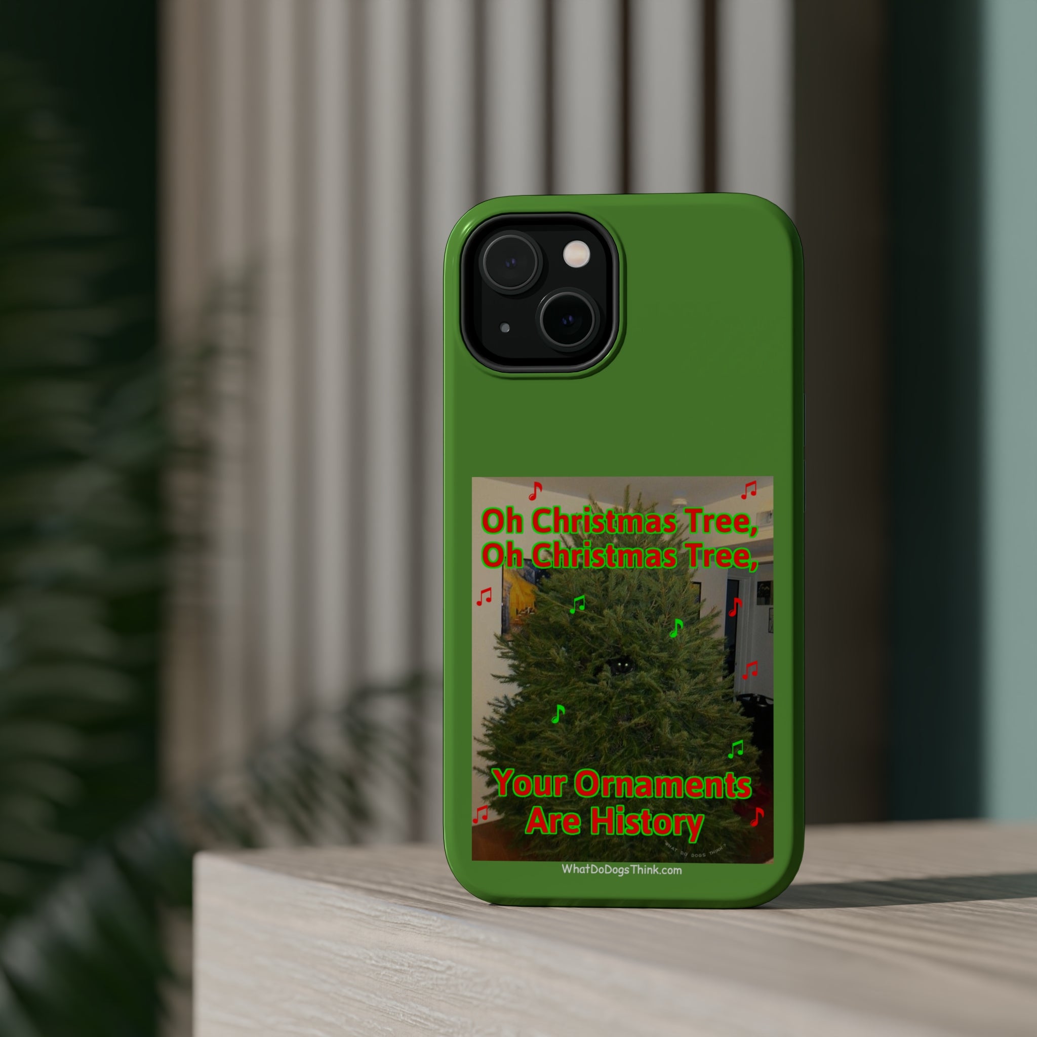 Christmas Tree Cat Green MagSafe Tough Case