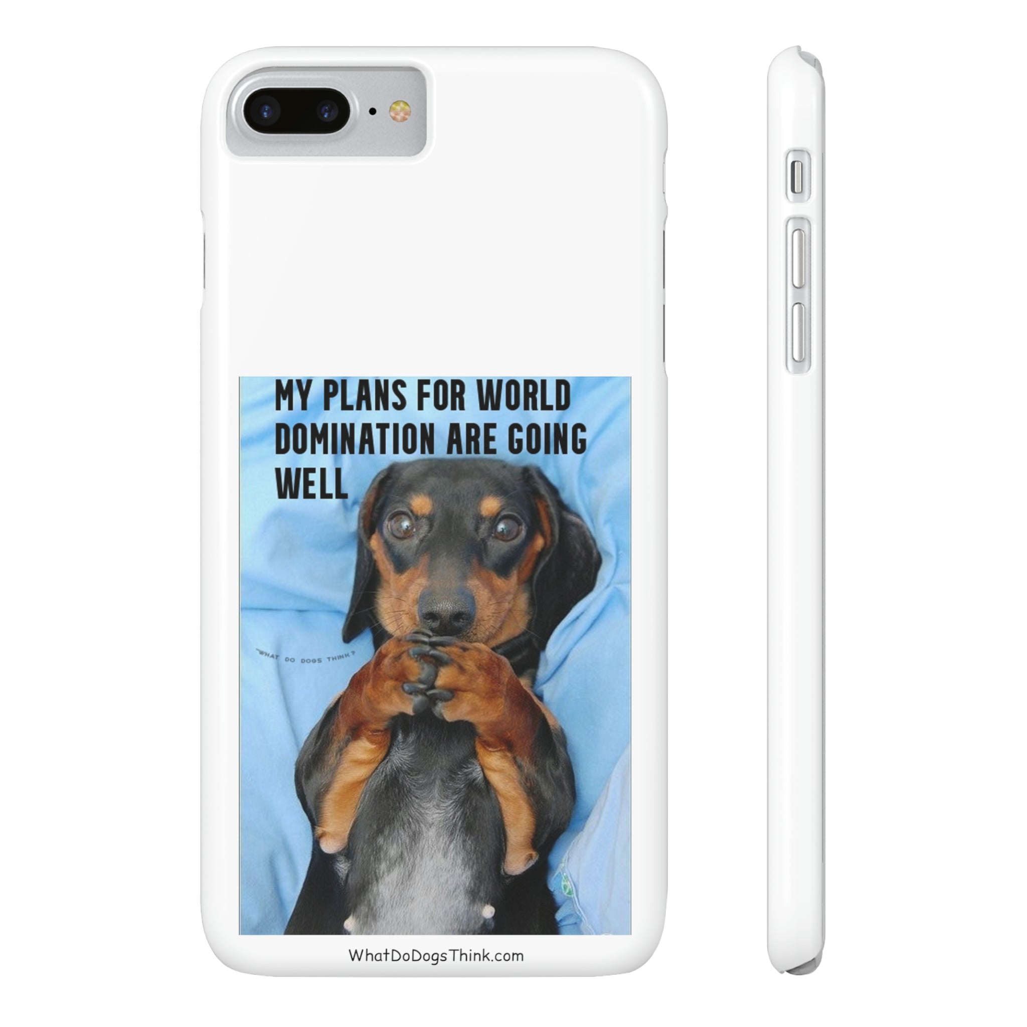 World Domination White Slim Phone Cases