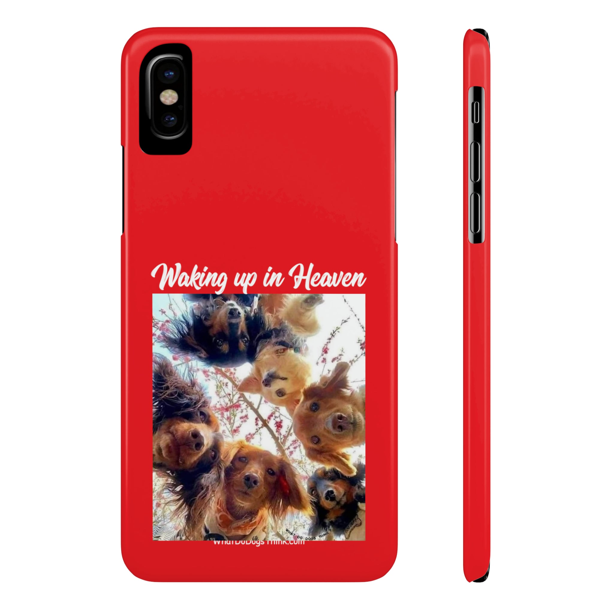 Waking Up In Heaven Red Slim Phone Cases
