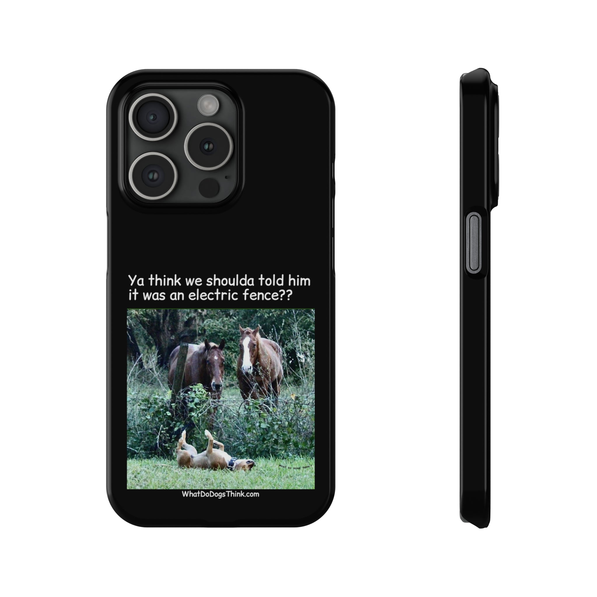 Electric Fence Black Slim Phone Case