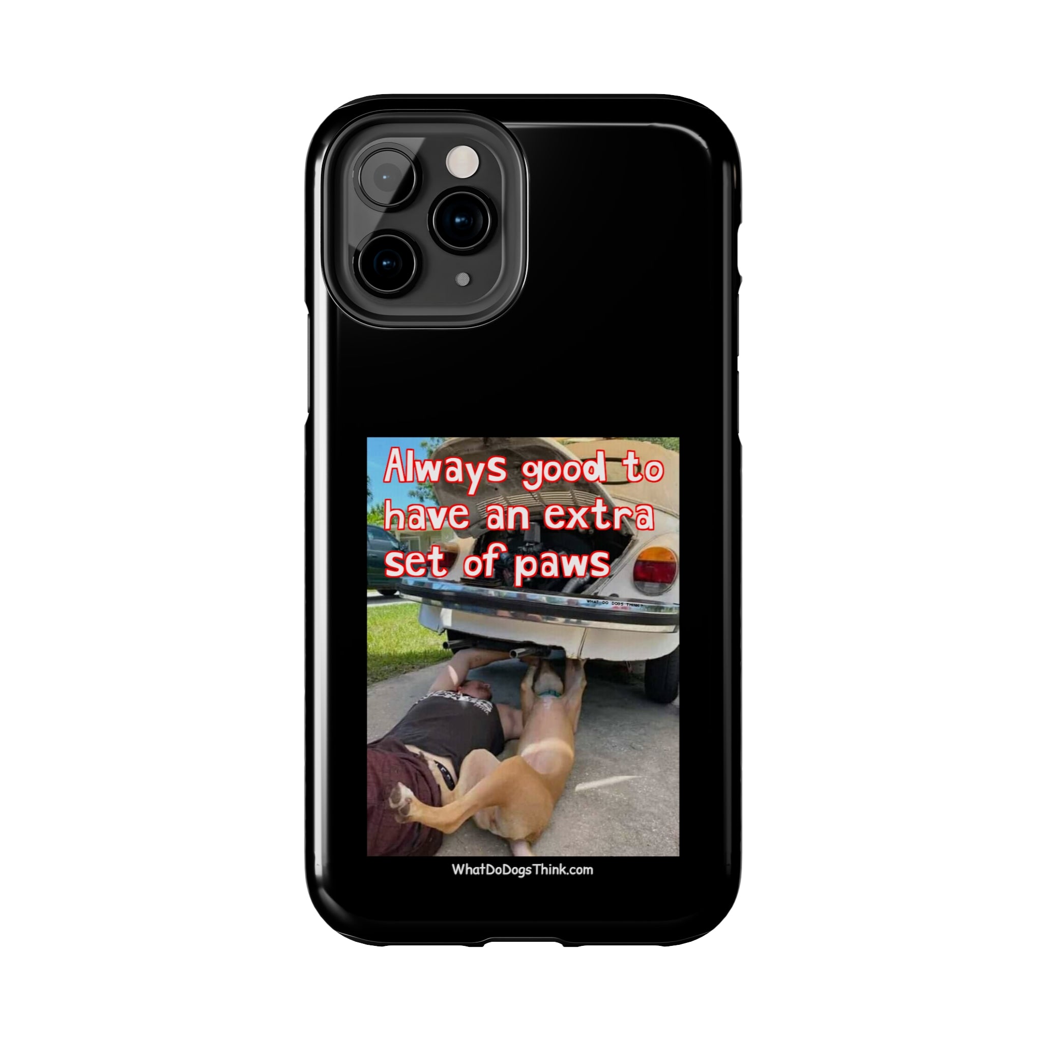 Extra Paw Black Tough Phone Cases