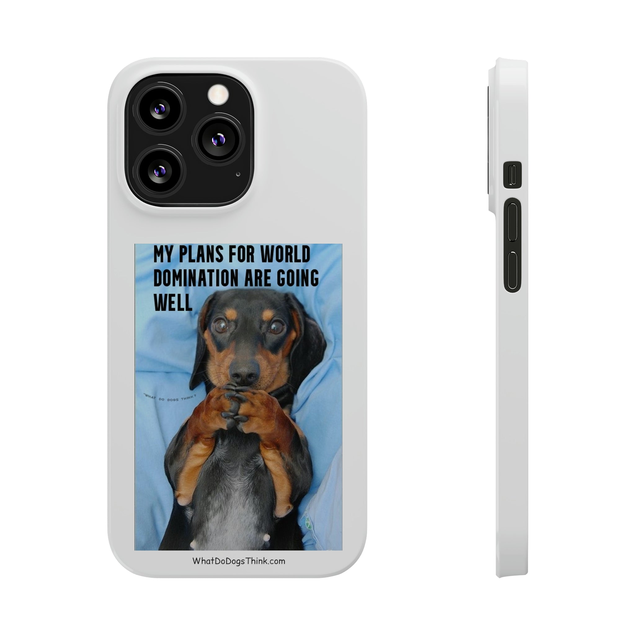 World Domination White Slim Phone Cases