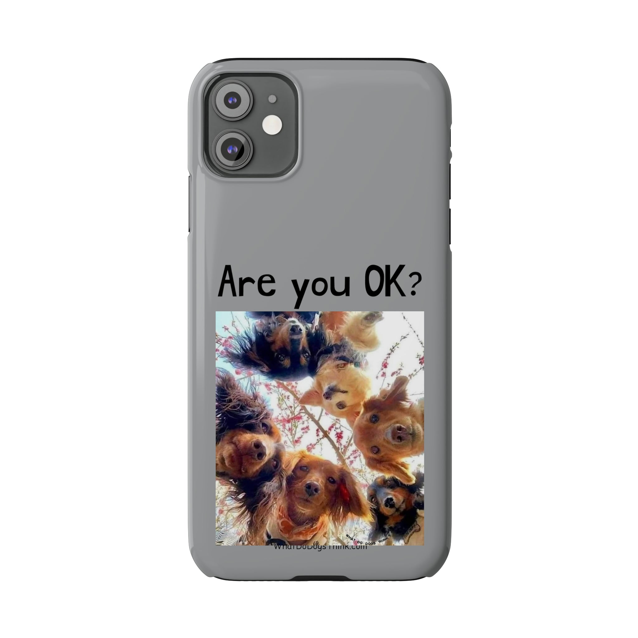 Are you OK? Grey Slim Phone Cases