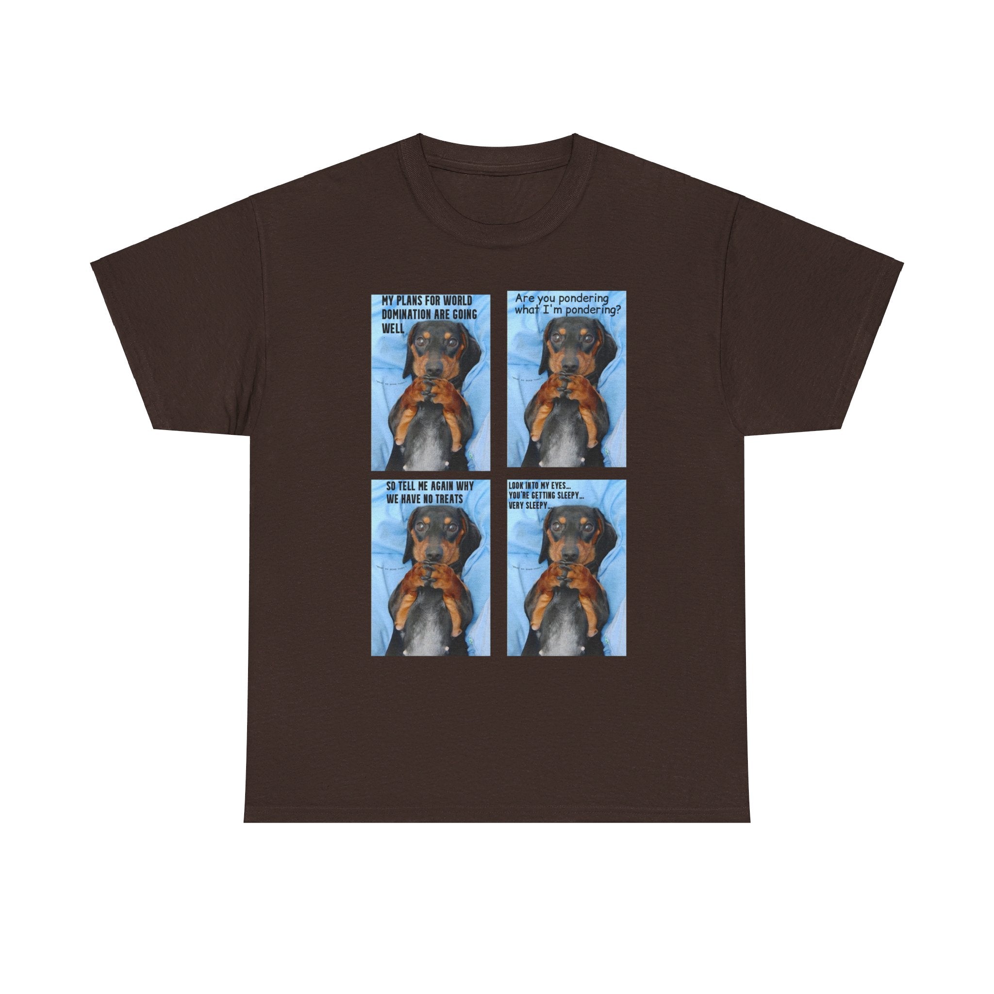 Devious Dachshund T shirt Double Sided