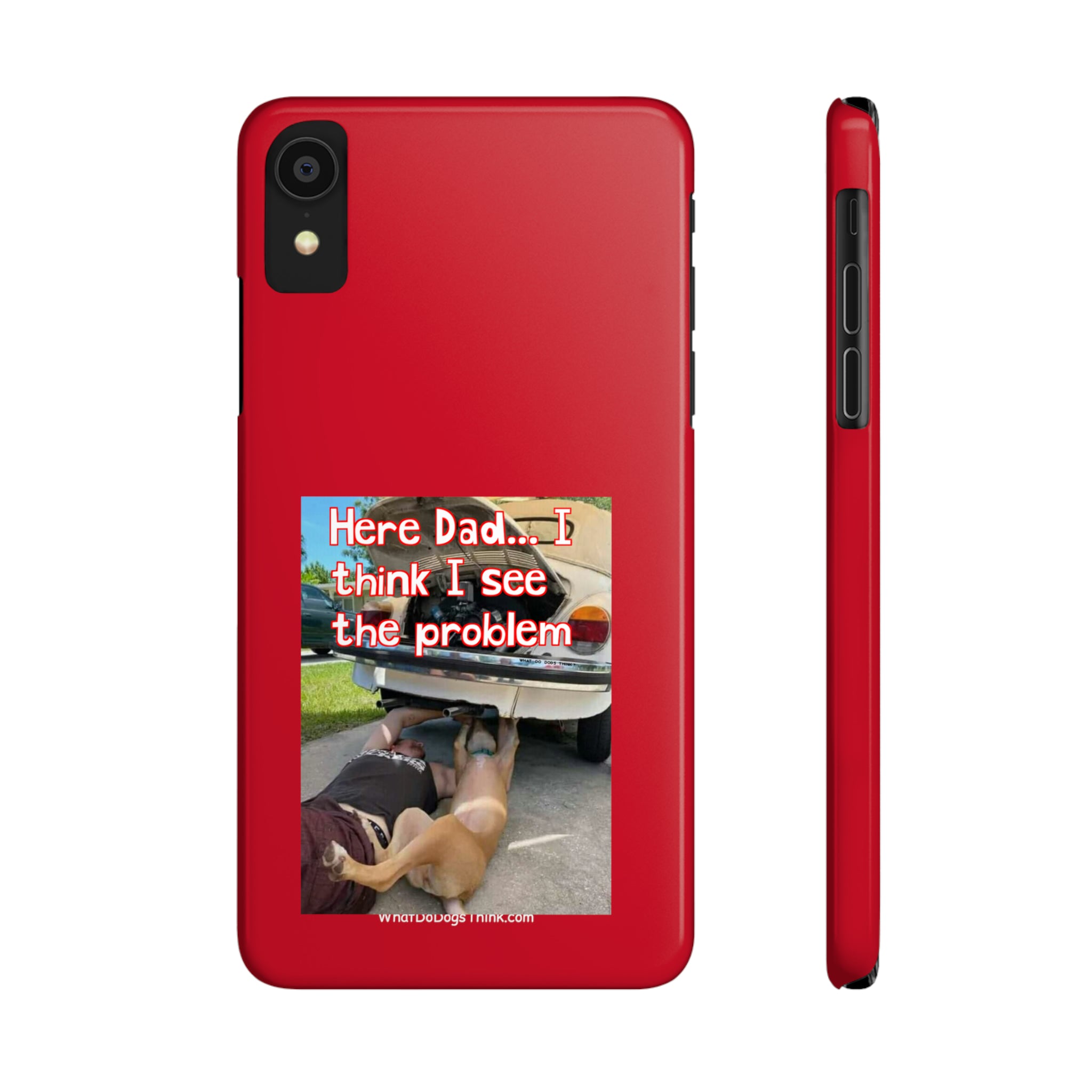 Here Dad Red Slim Phone Cases