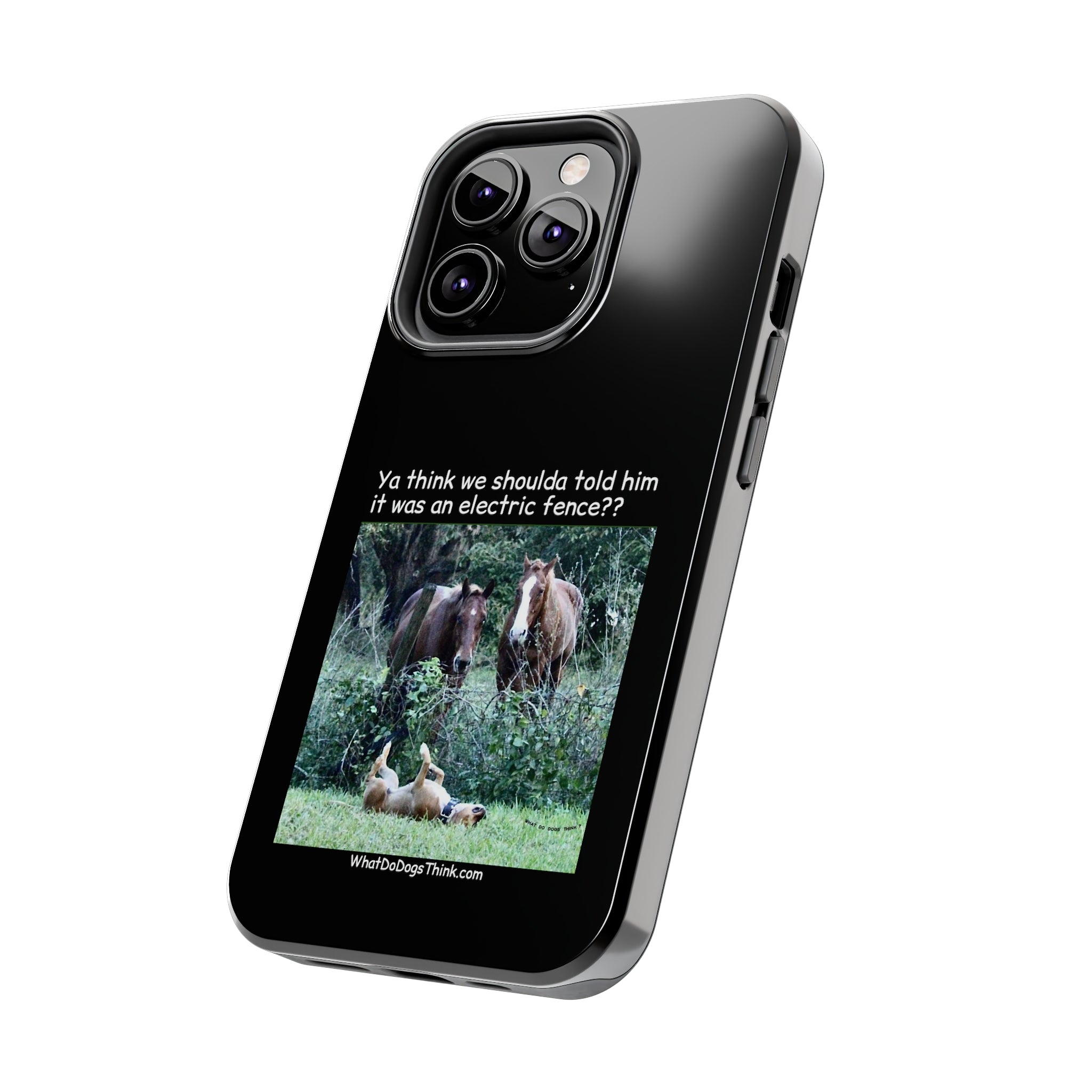 Electric Fence Black Tough Phone Cases