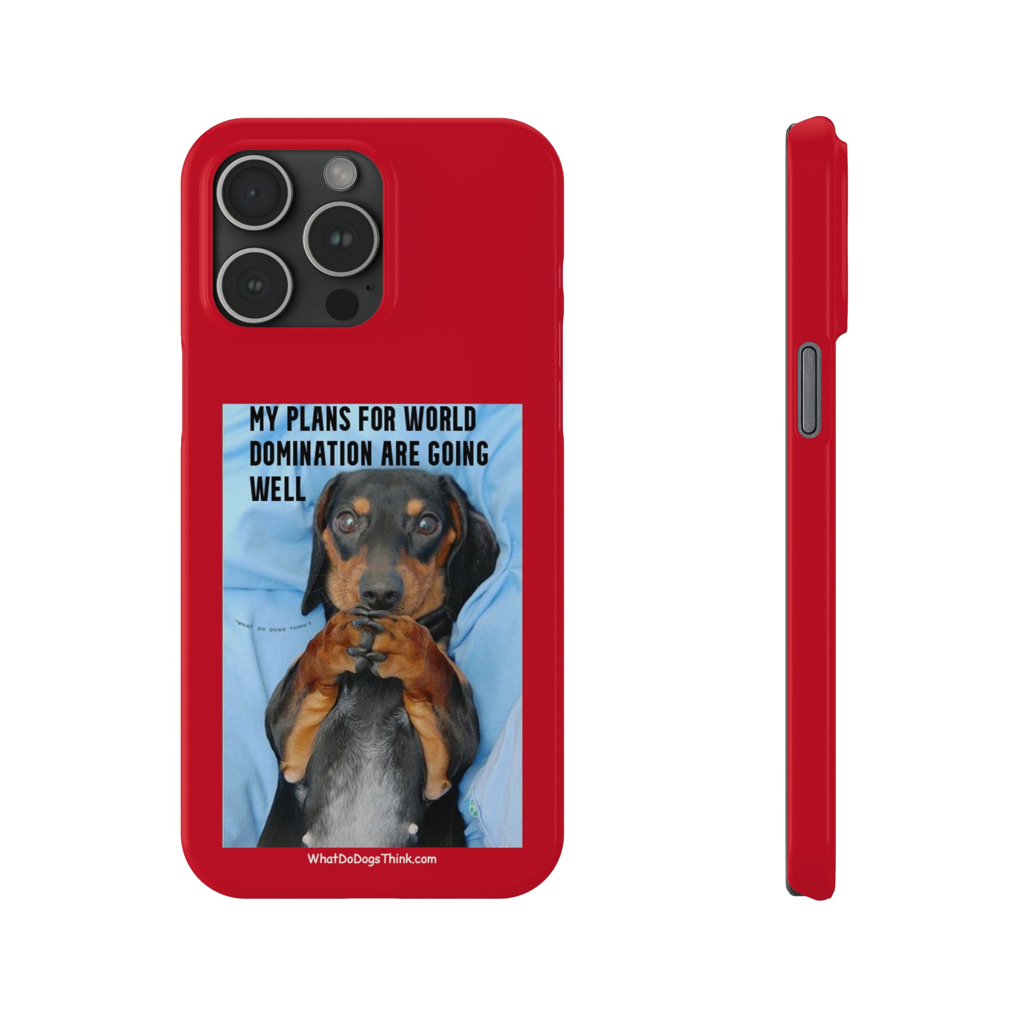 World Domination Red Slim Phone Cases