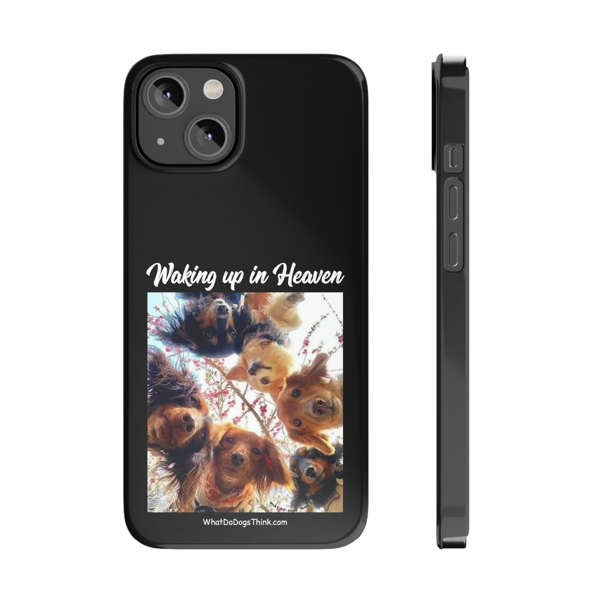 Waking Up In Heaven Black Slim Phone Cases