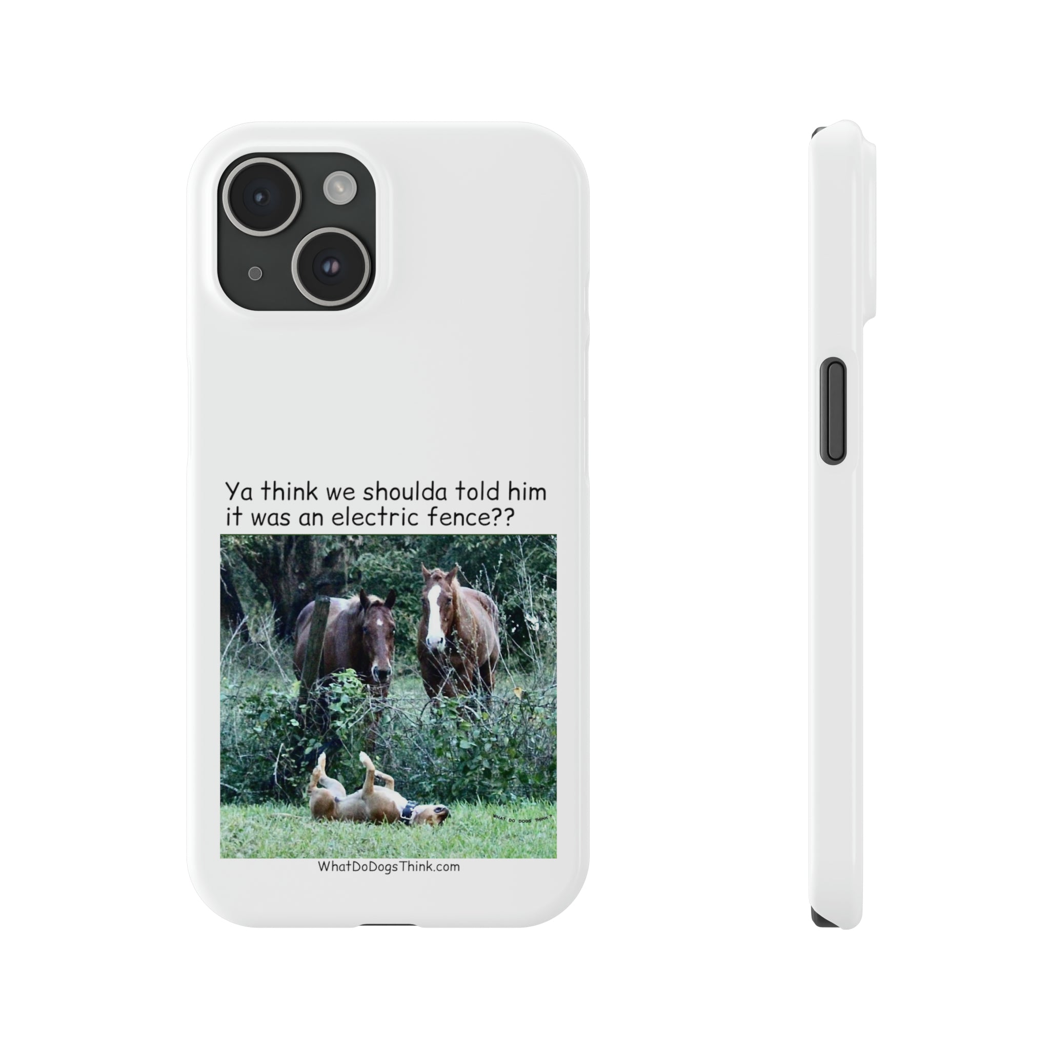 Electric Fence White Slim Phone Case