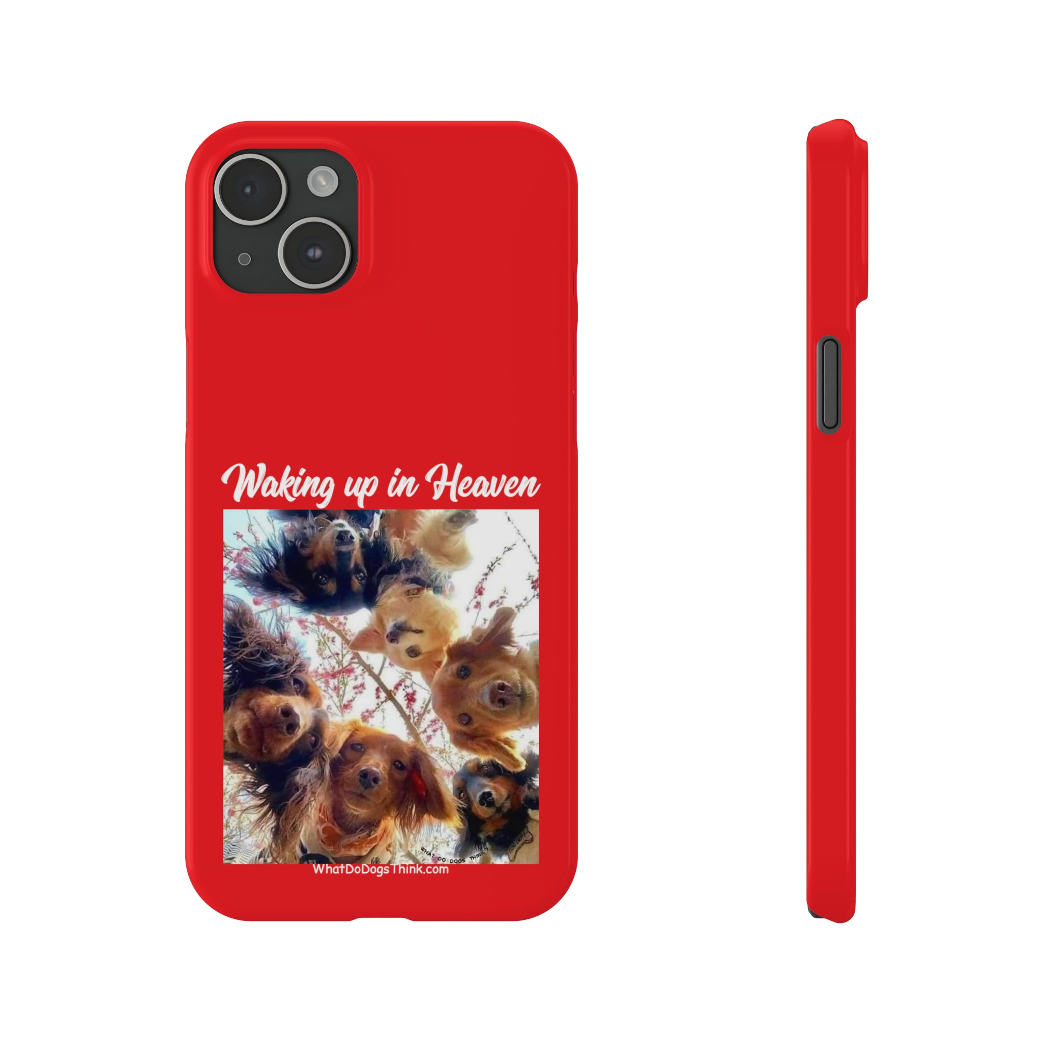 Waking Up In Heaven Red Slim Phone Cases