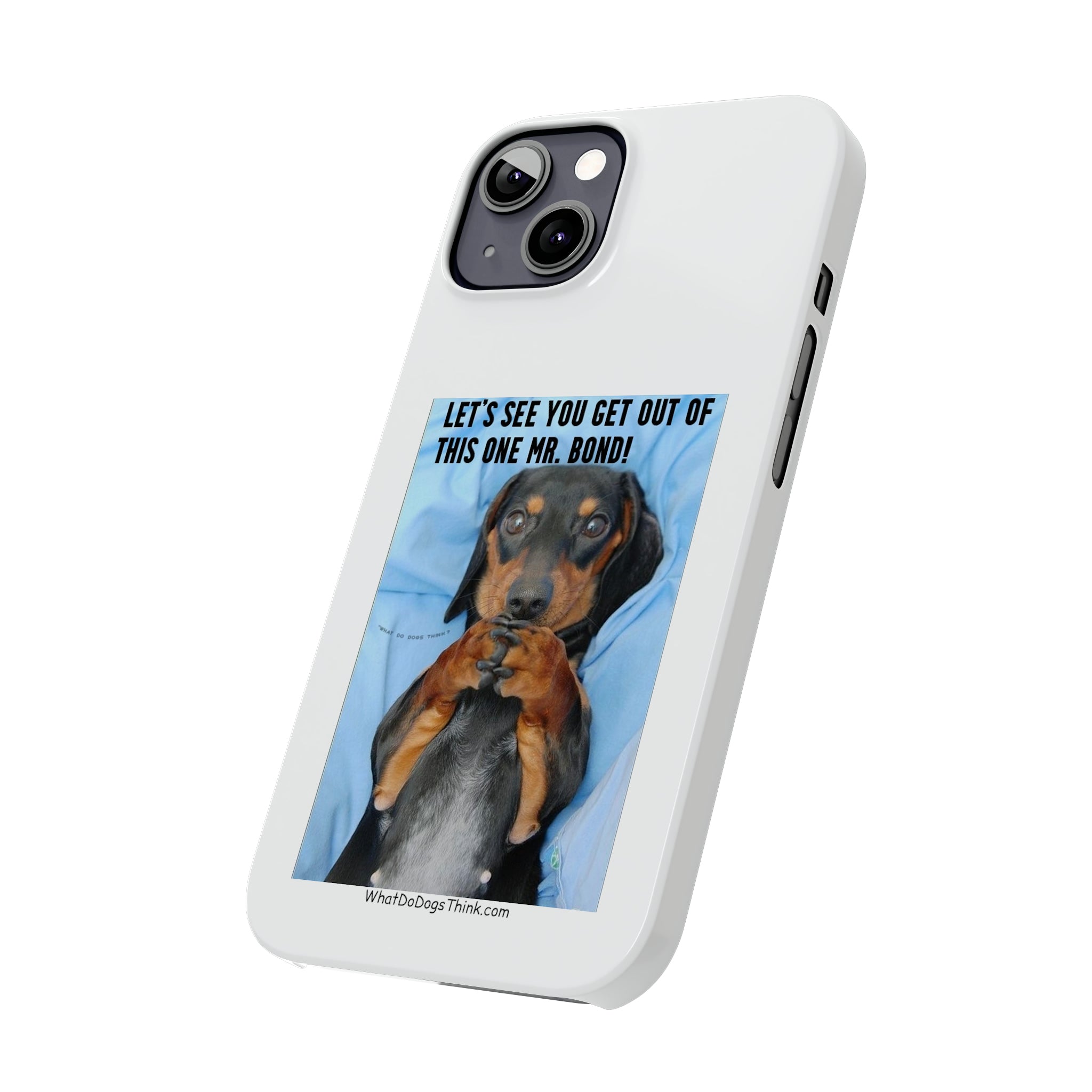 Mr. Bond White Slim Phone Cases