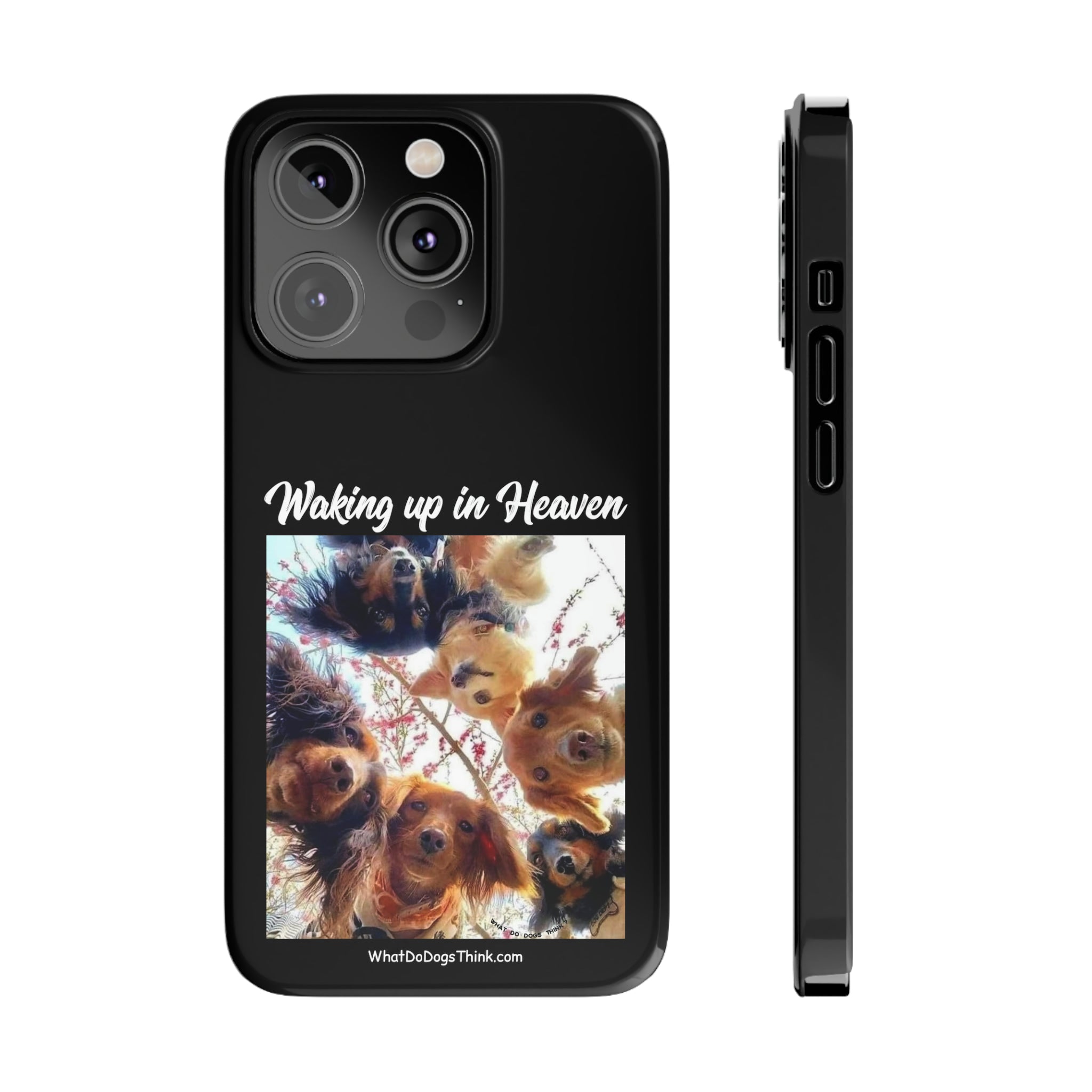 Waking Up In Heaven Black Slim Phone Cases