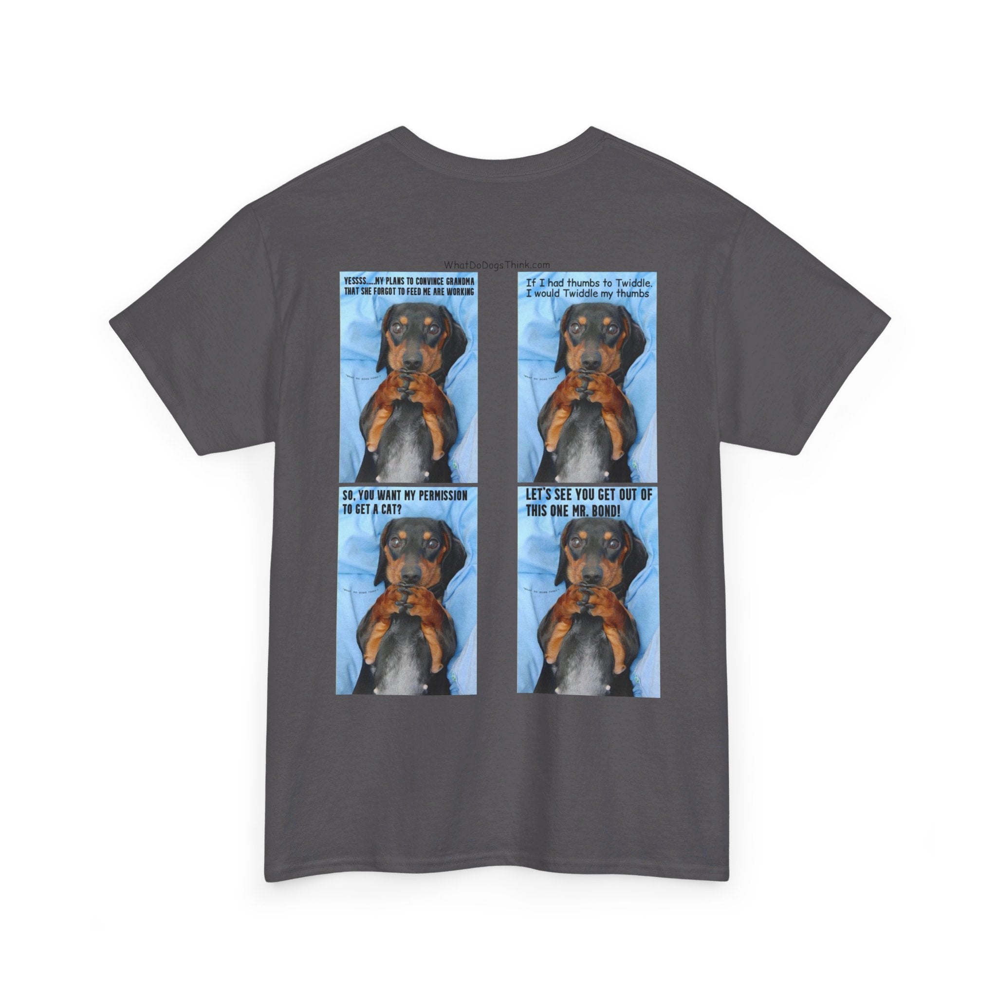 Devious Dachshund T shirt Double Sided