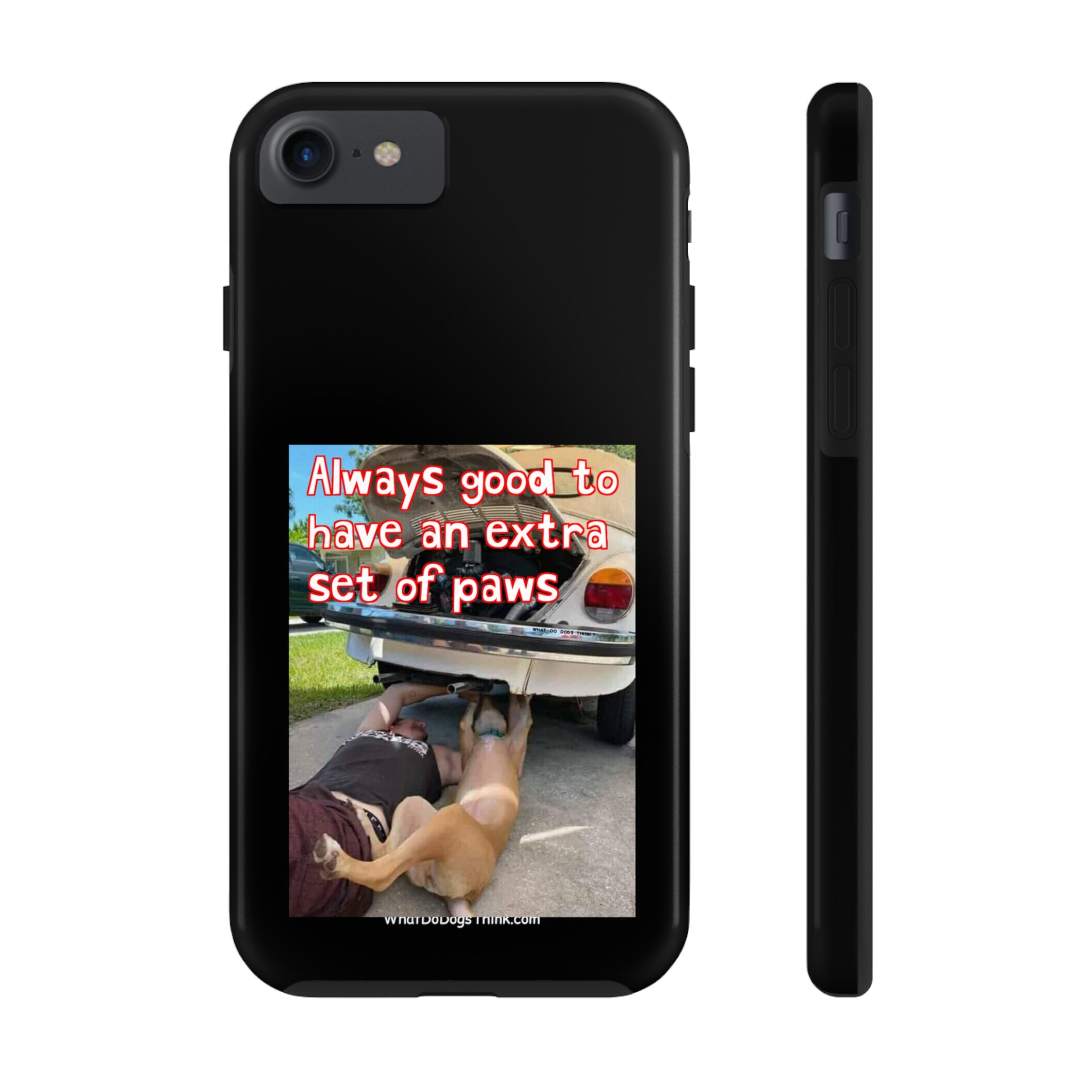 Extra Paw Black Tough Phone Cases