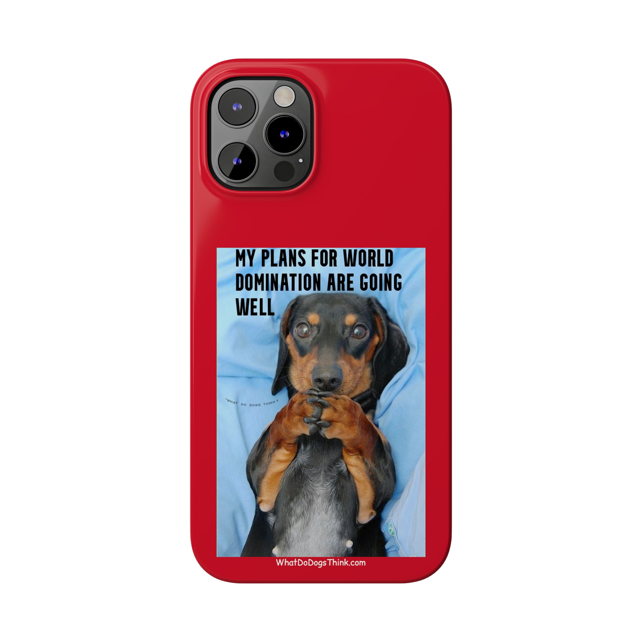 World Domination Red Slim Phone Cases