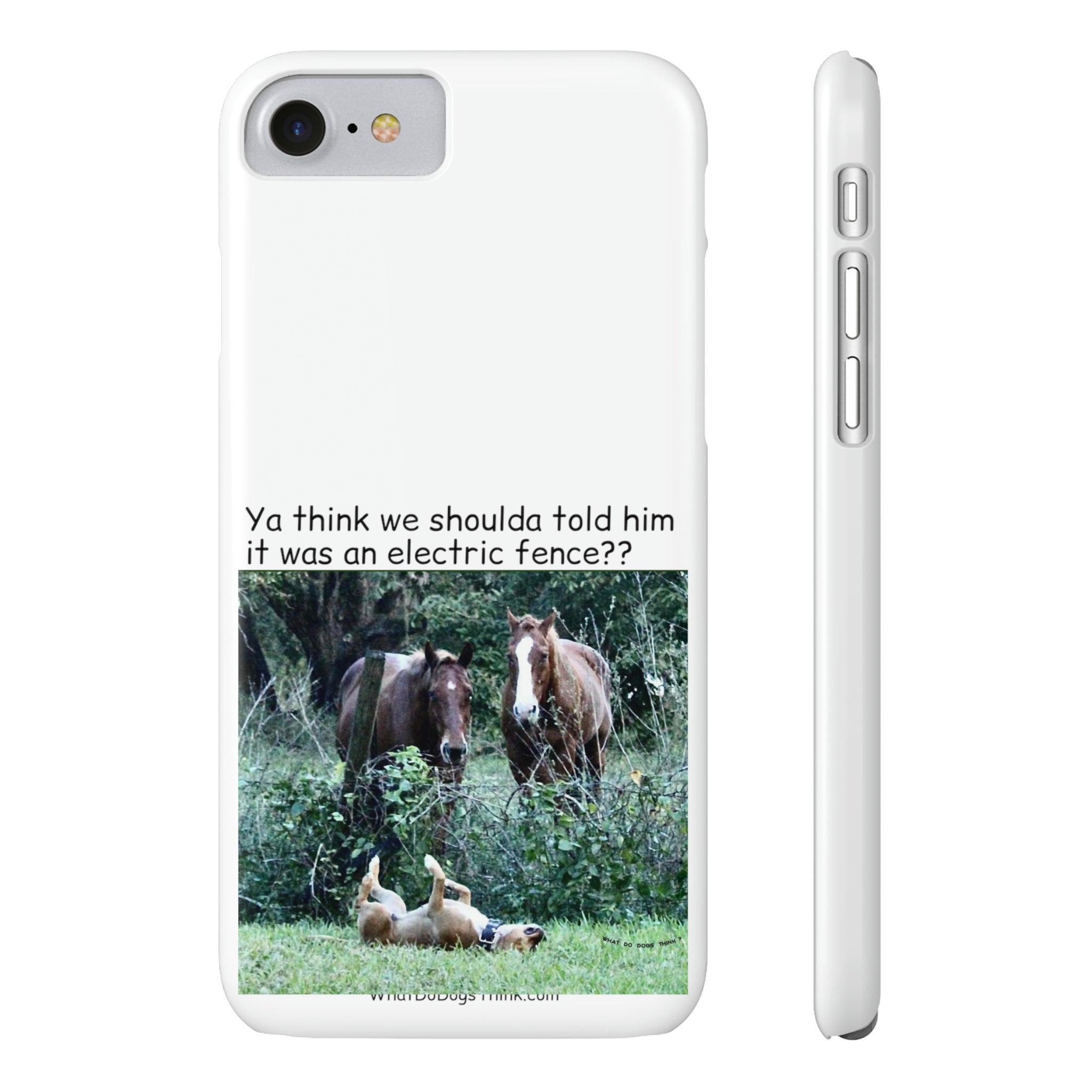 Electric Fence White Slim Phone Case