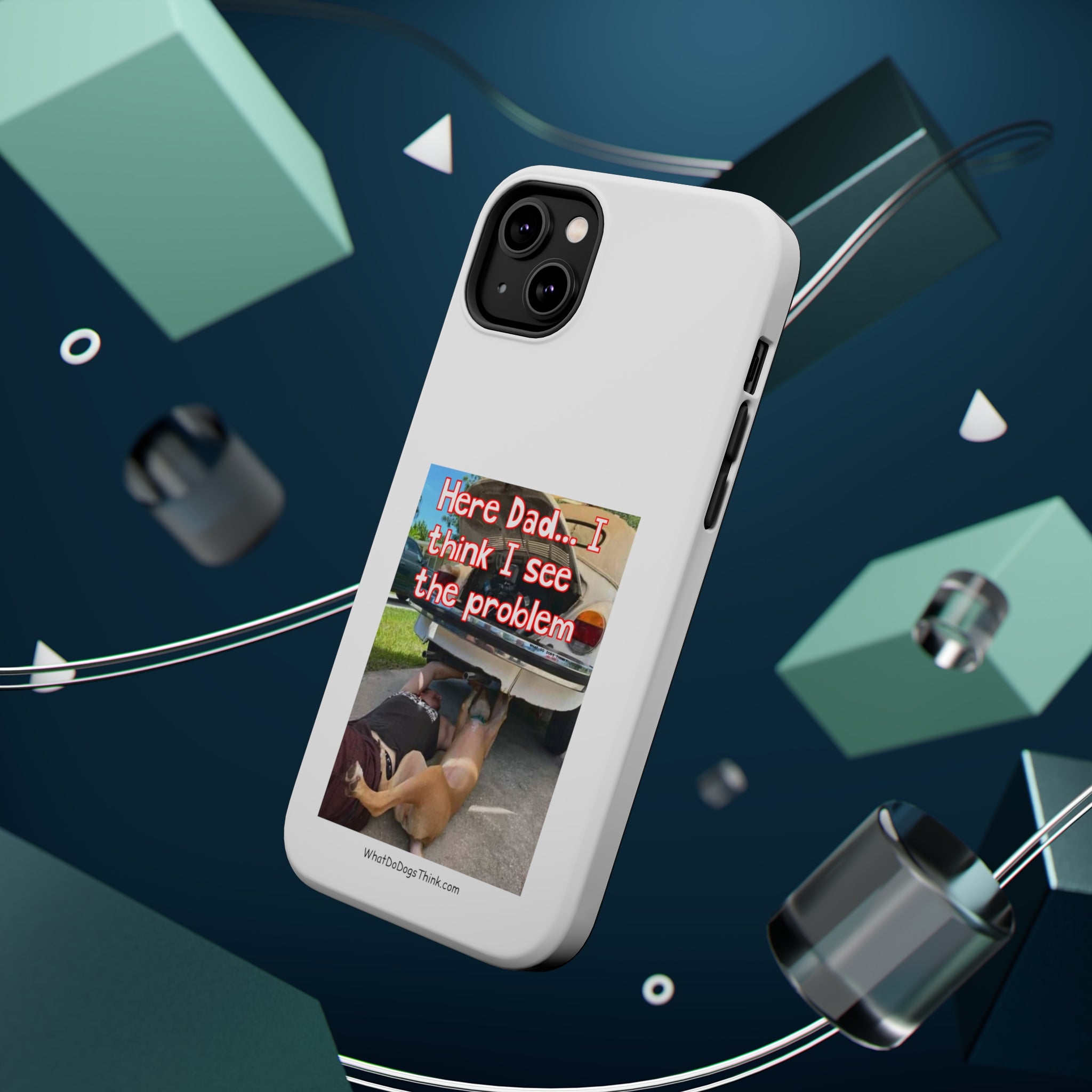 Here Dad White MagSafe Tough Cases