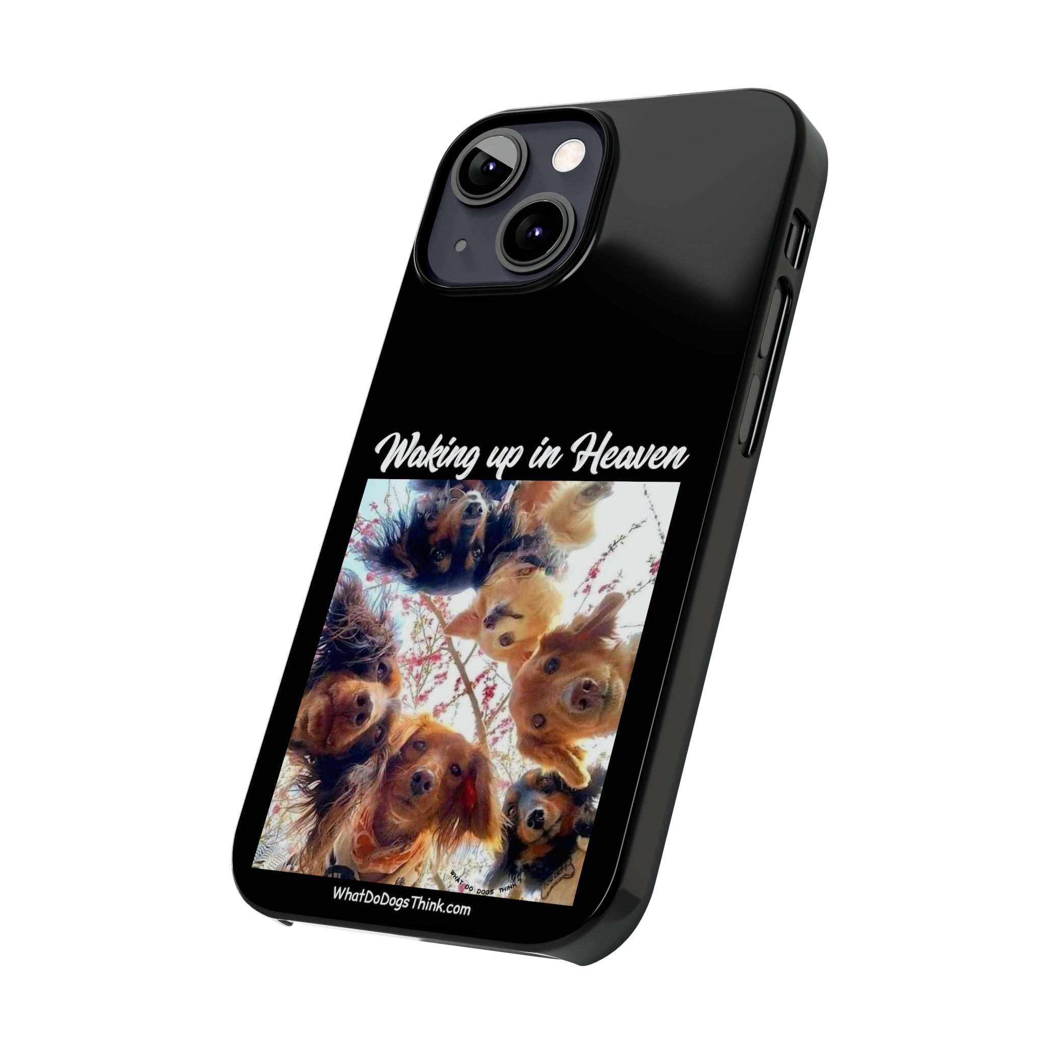 Waking Up In Heaven Black Slim Phone Cases