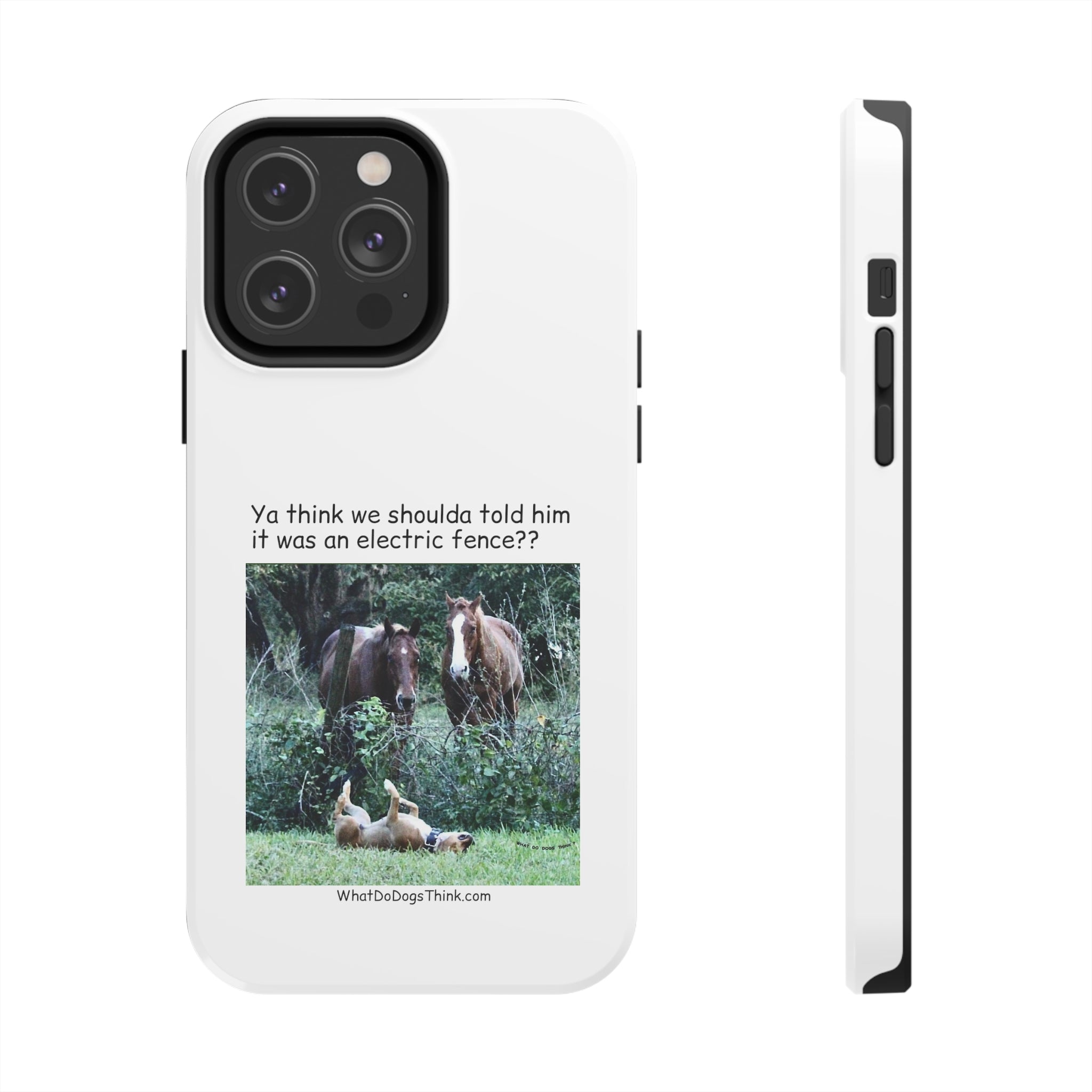 Electric Fence White Tough Phone Cases