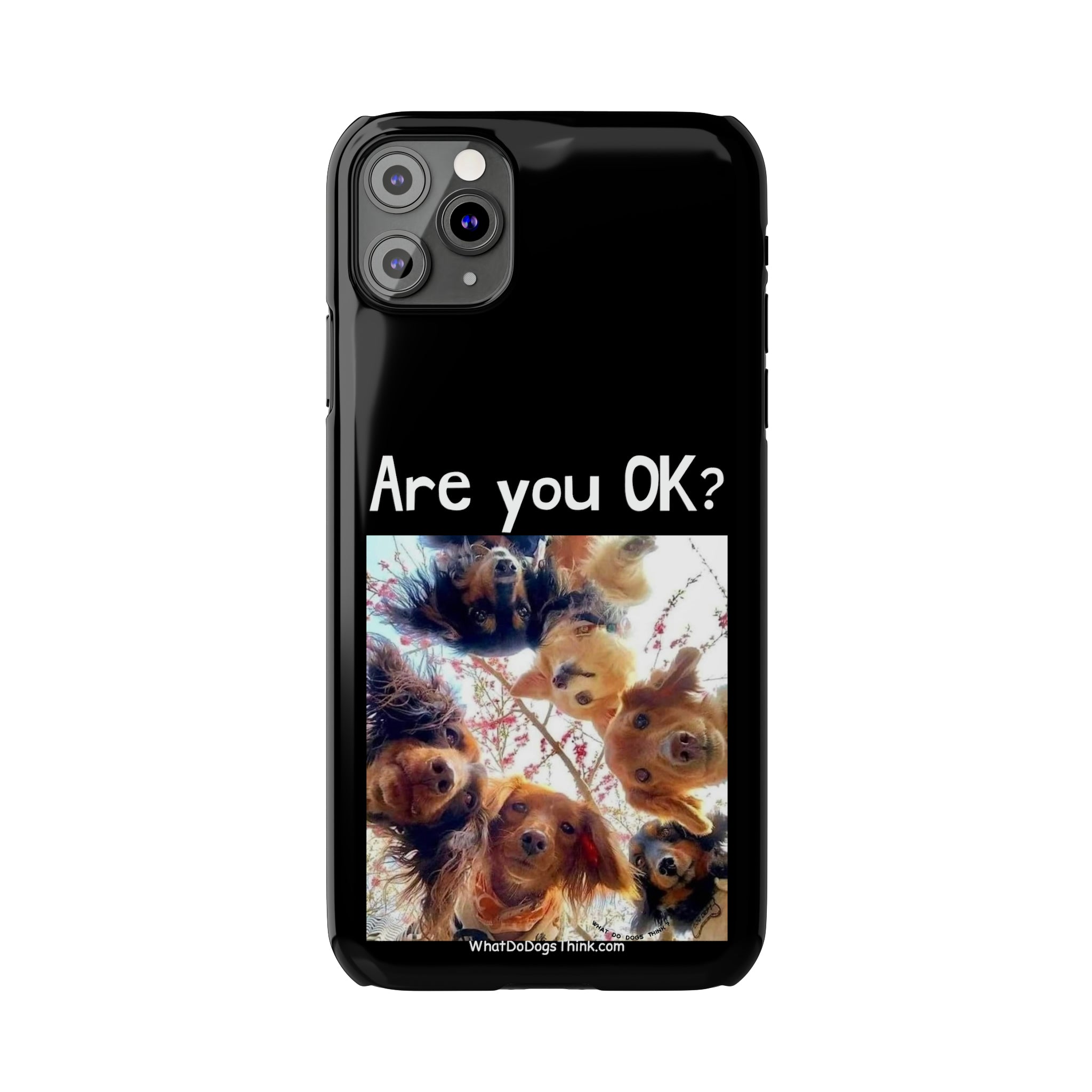 Are you OK? Black Slim Phone Cases