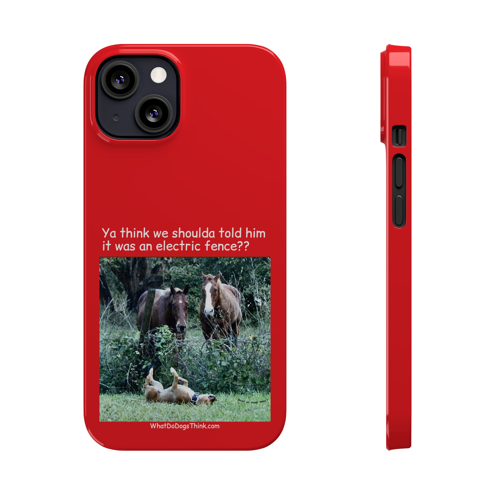 Electric Fence Red Slim Phone Case