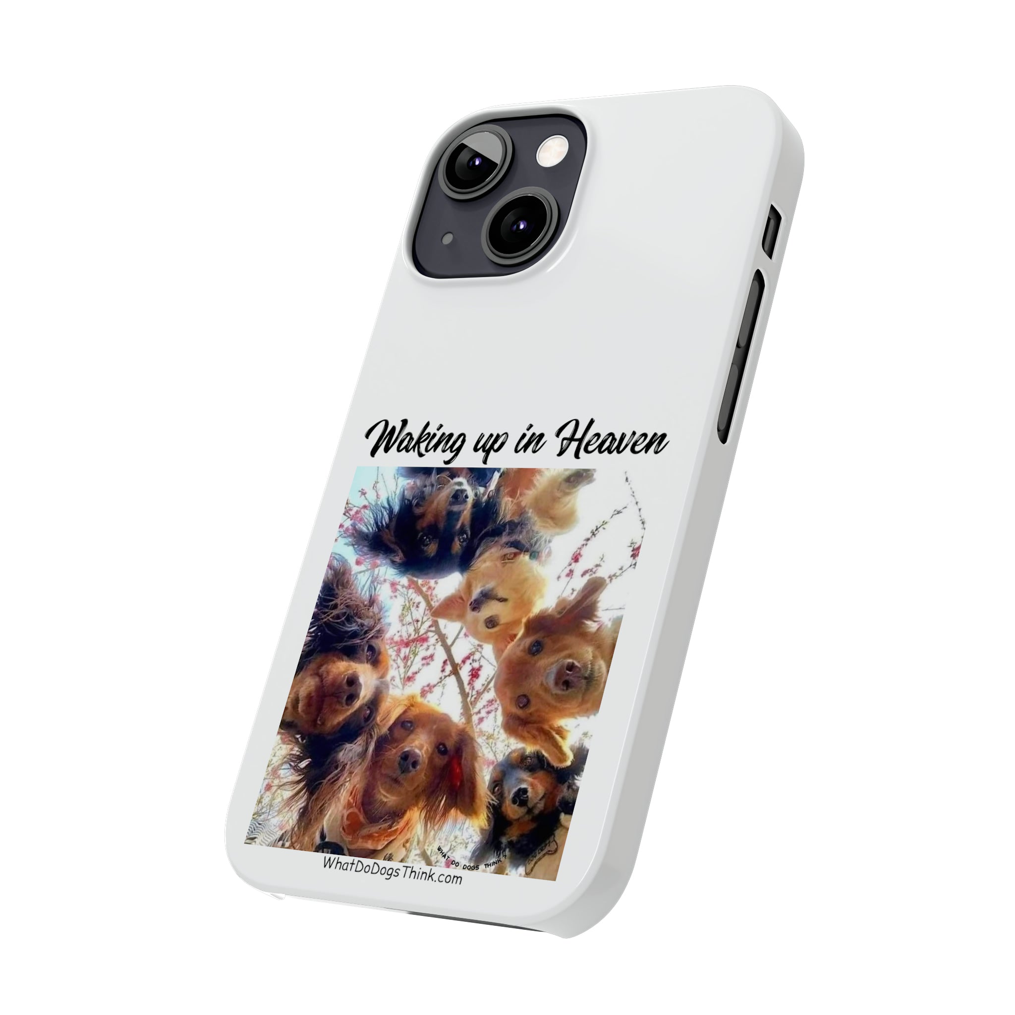 Waking Up In Heaven White Slim Phone Cases