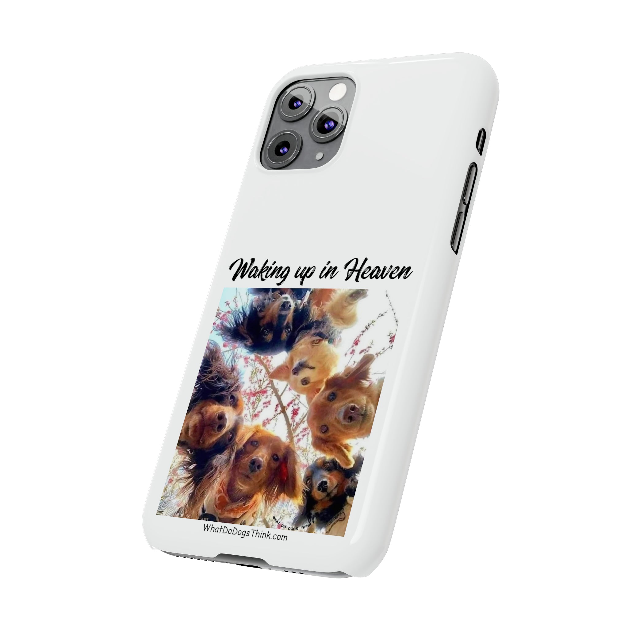 Waking Up In Heaven White Slim Phone Cases
