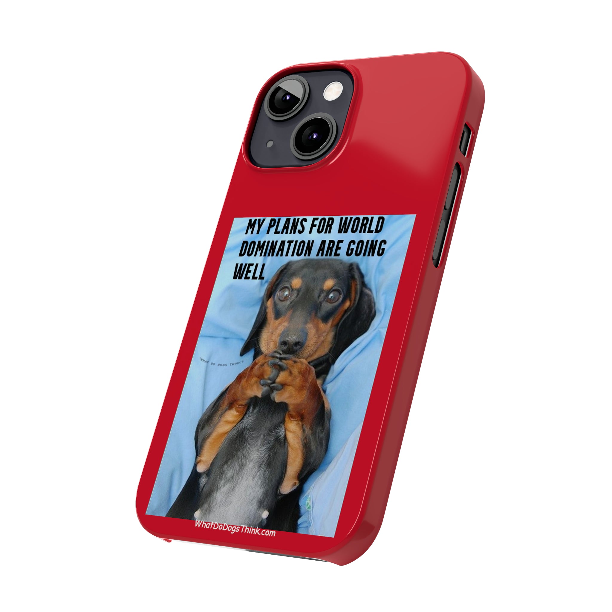 World Domination Red Slim Phone Cases