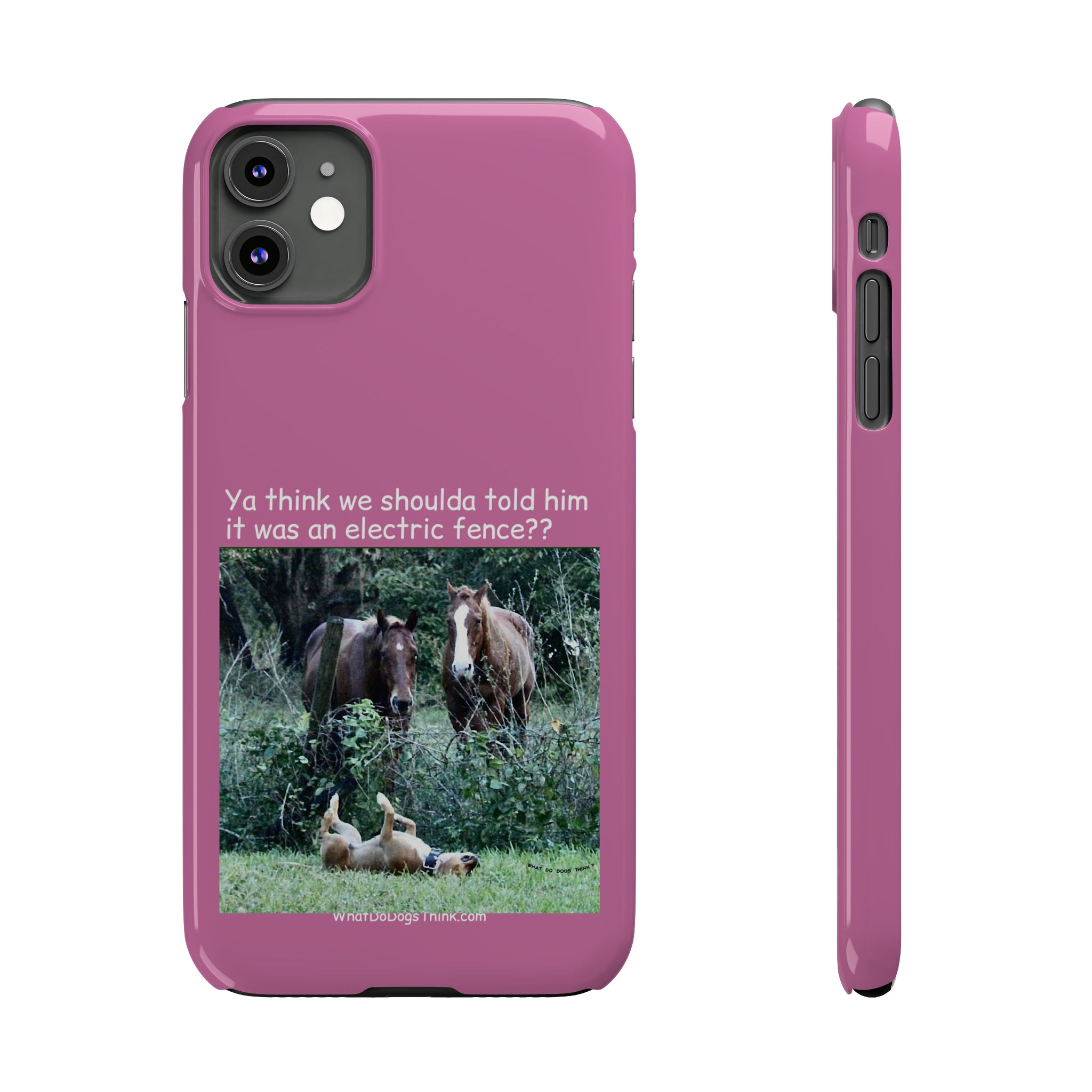 Electric Fence Pink Slim Phone Case
