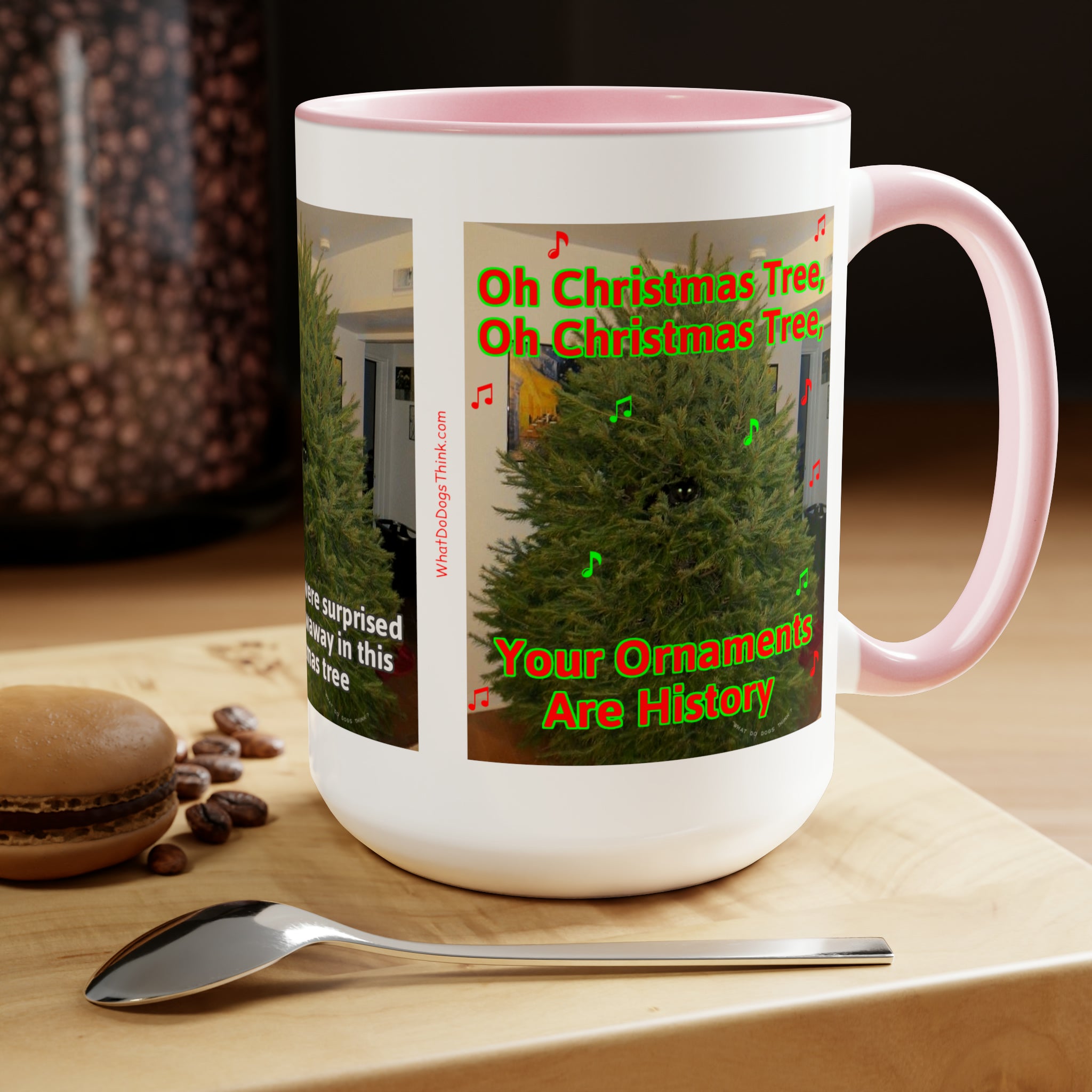 Christmas Tree Cat Mug 15oz