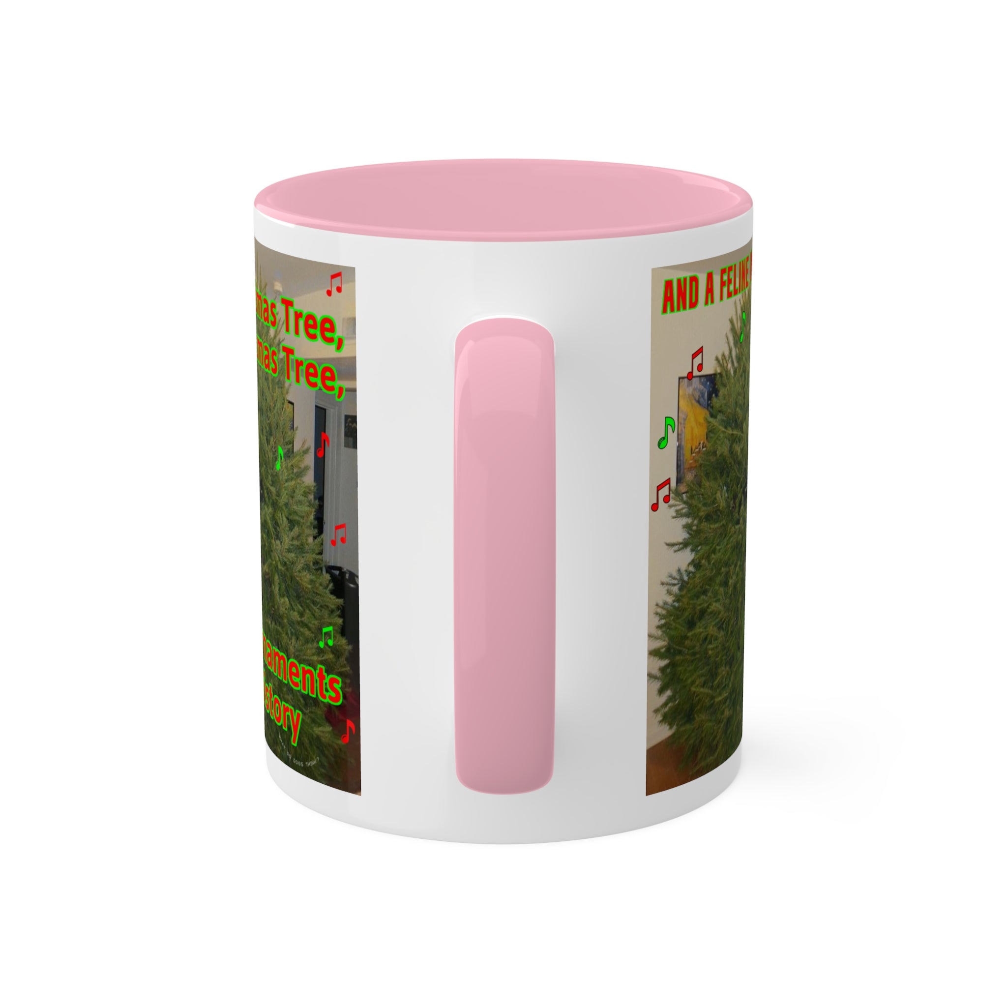 Christmas Tree Cat Mug 11oz