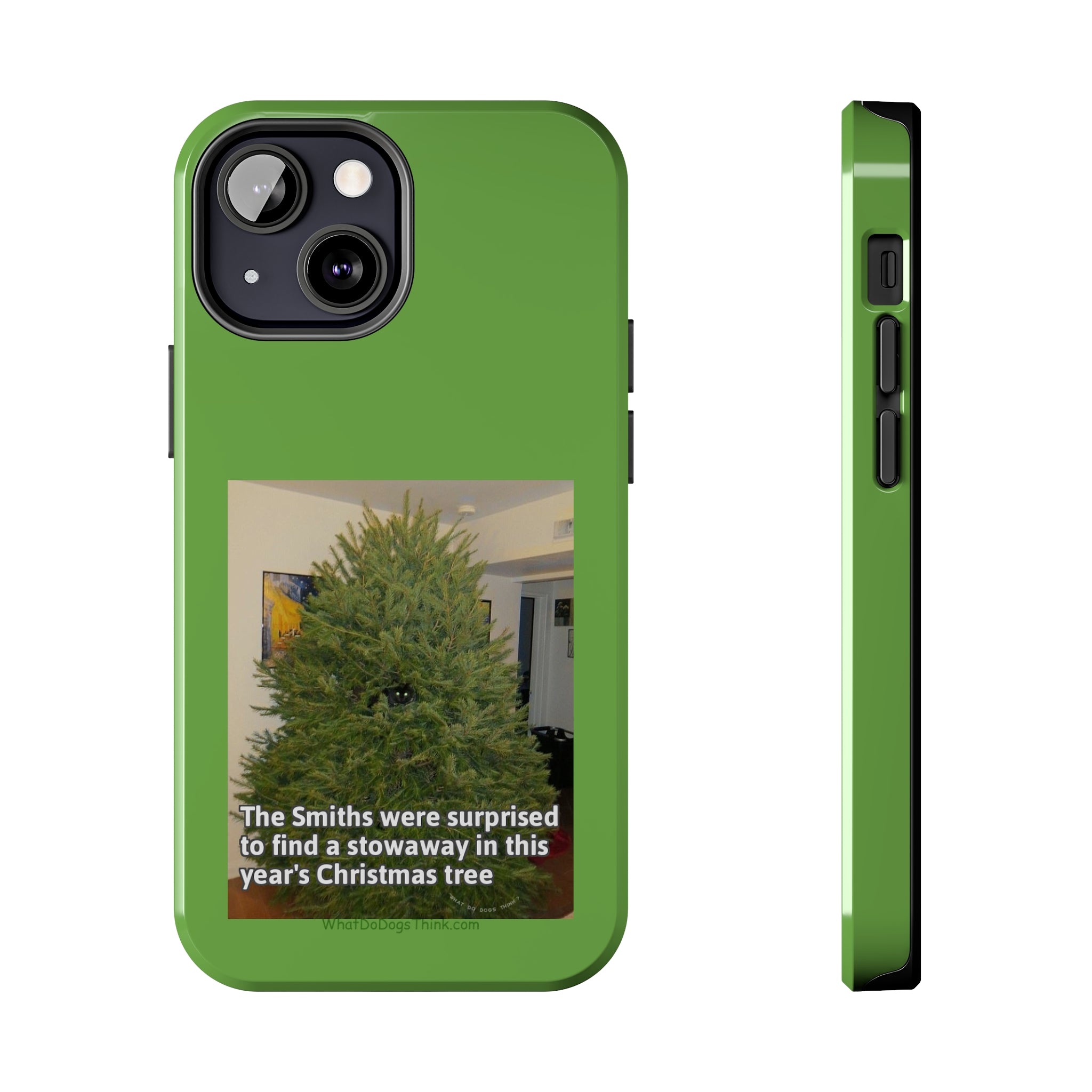 Stowaway Cat Green Tough Phone Cases