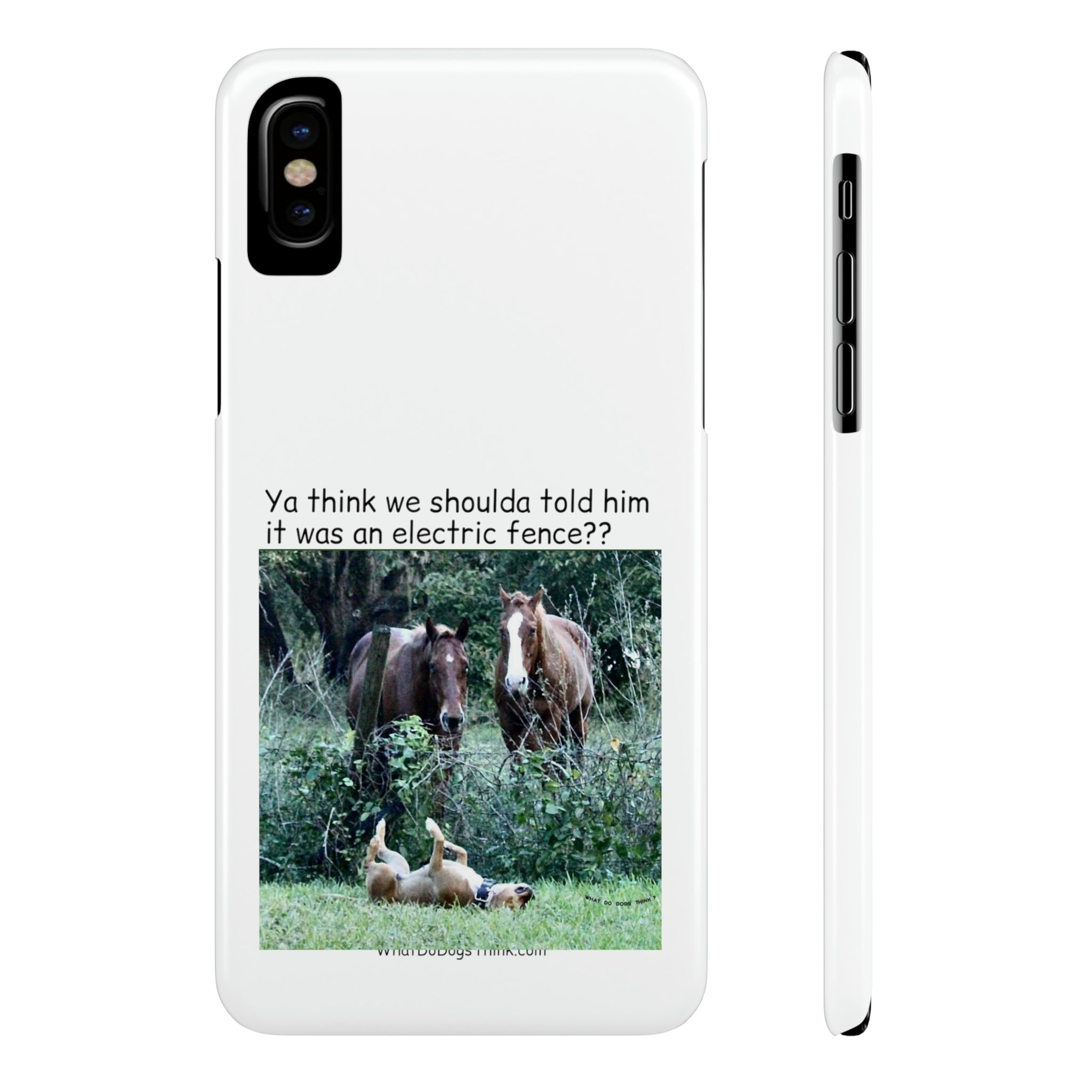 Electric Fence White Slim Phone Case