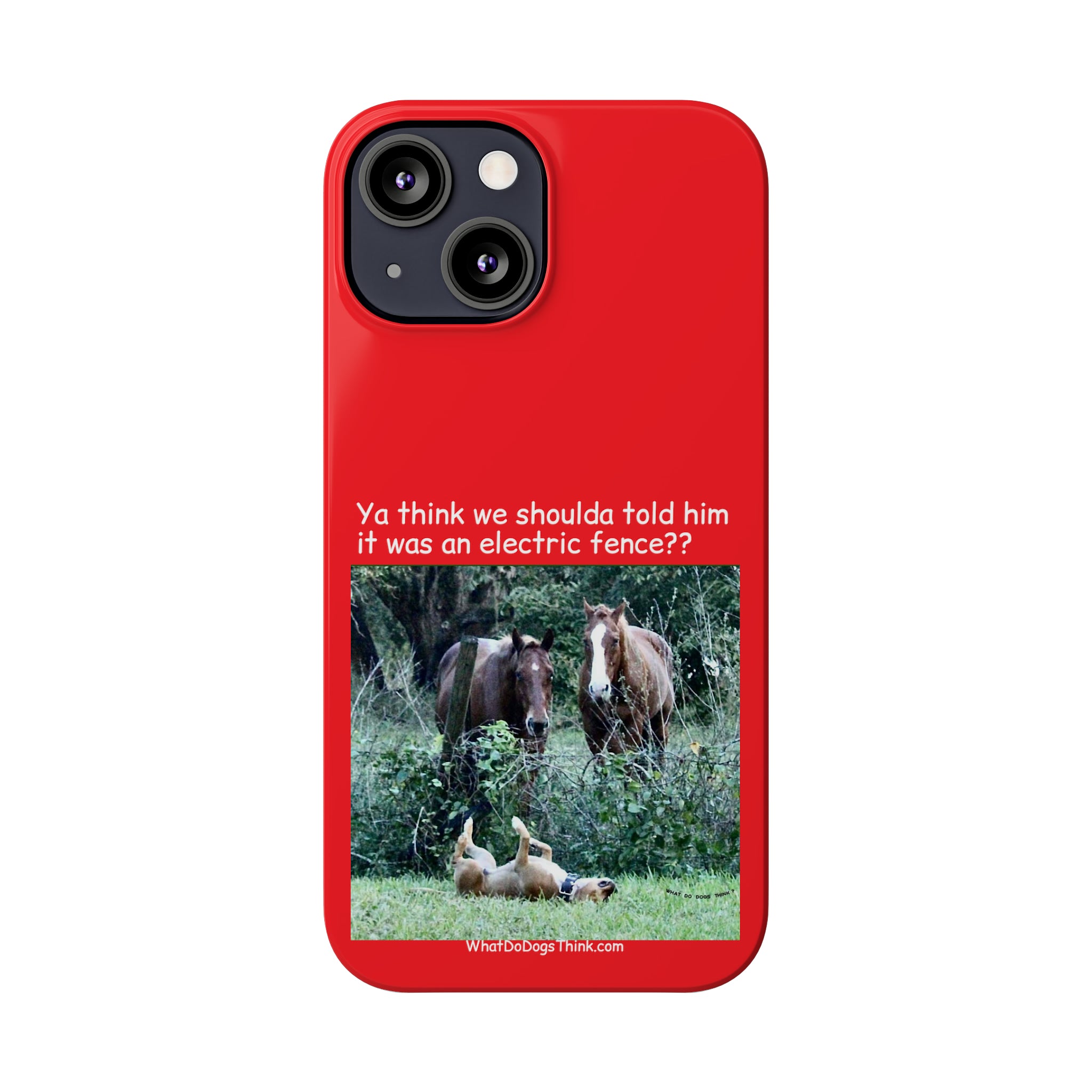 Electric Fence Red Slim Phone Case