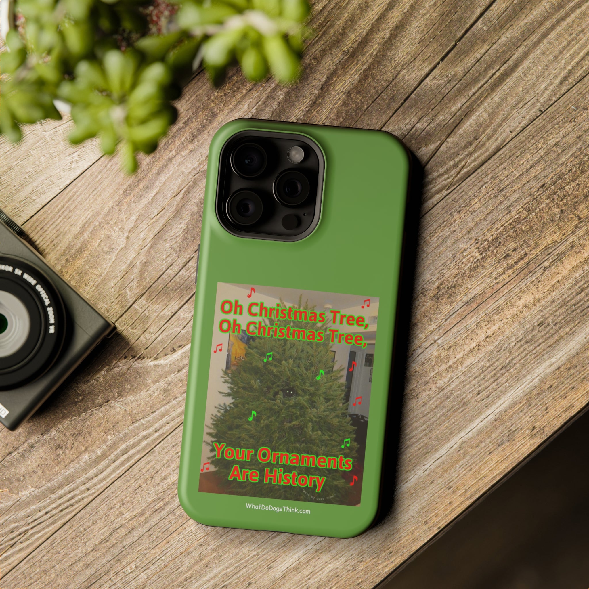 Christmas Tree Cat Green MagSafe Tough Case