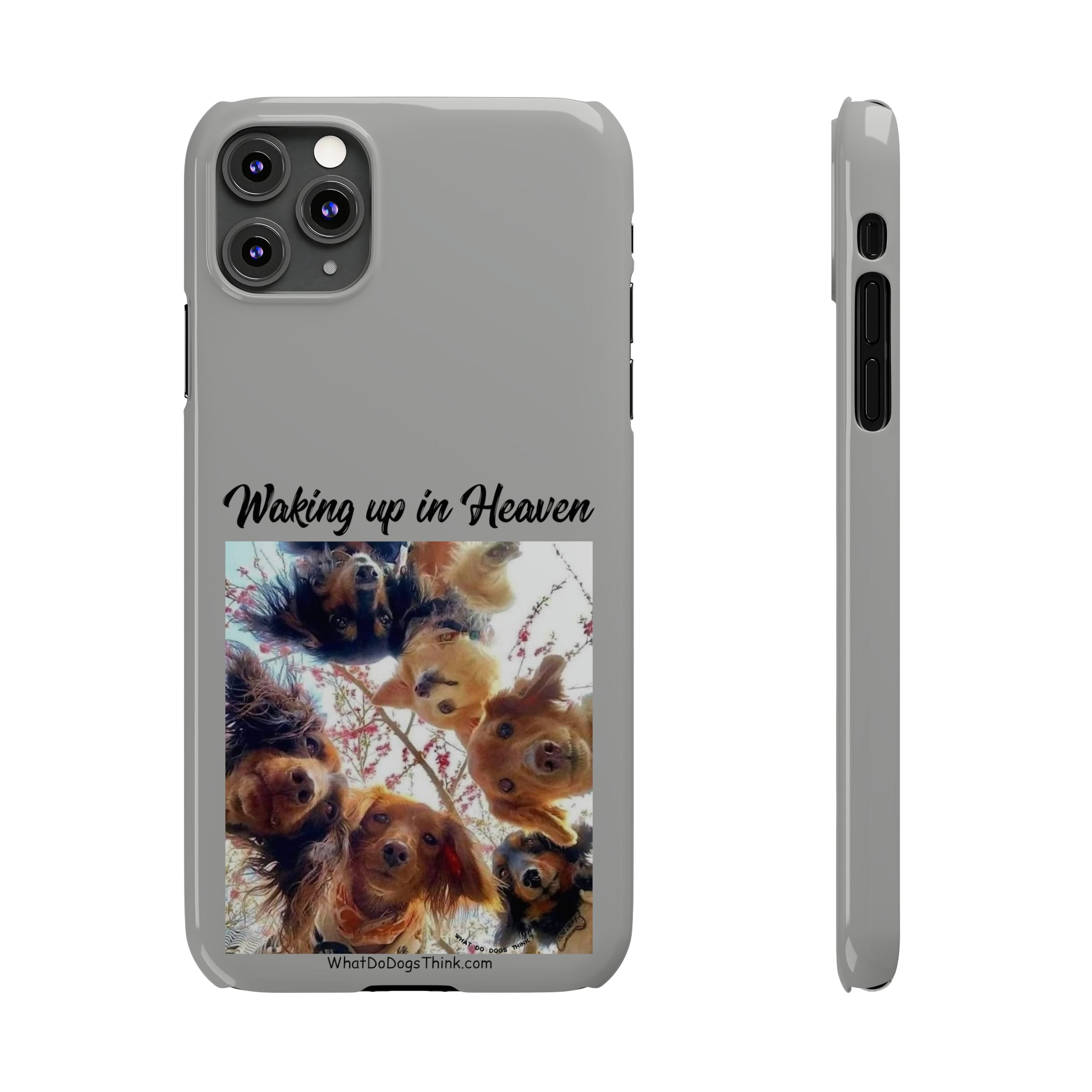 Waking Up In Heaven Grey Slim Phone Cases