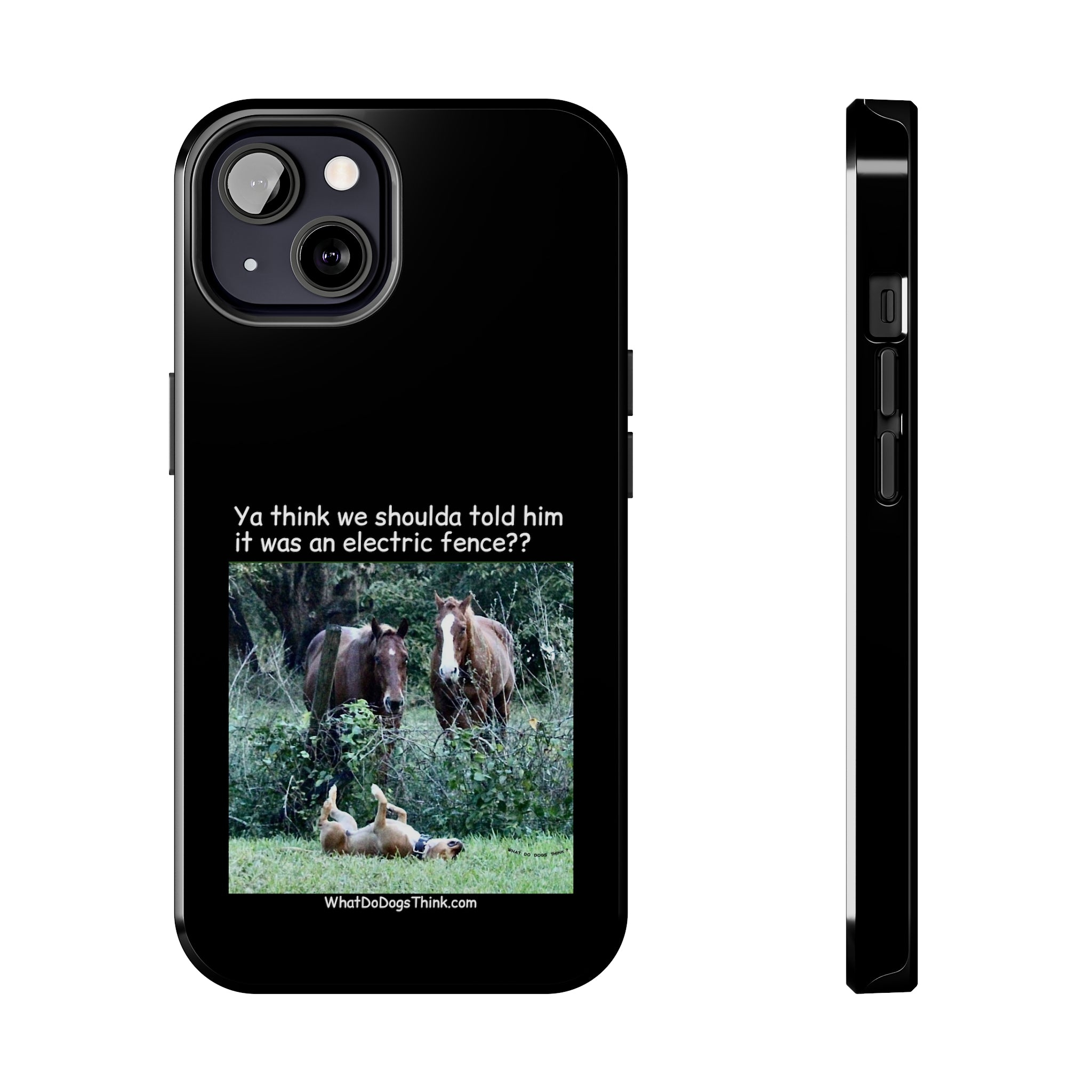Electric Fence Black Tough Phone Cases
