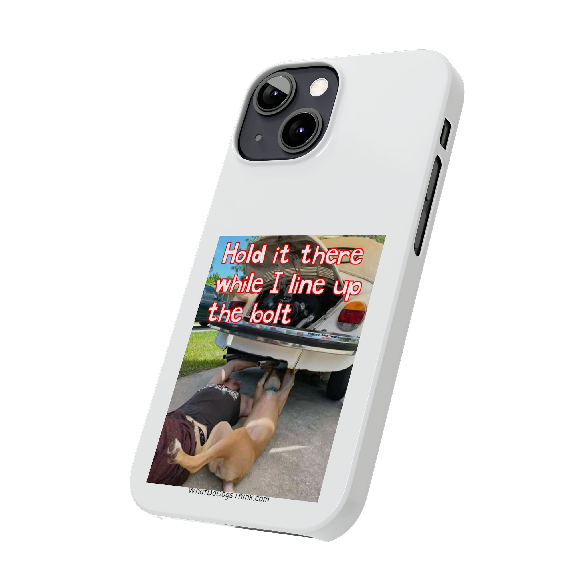 Hold It White Slim Phone Cases