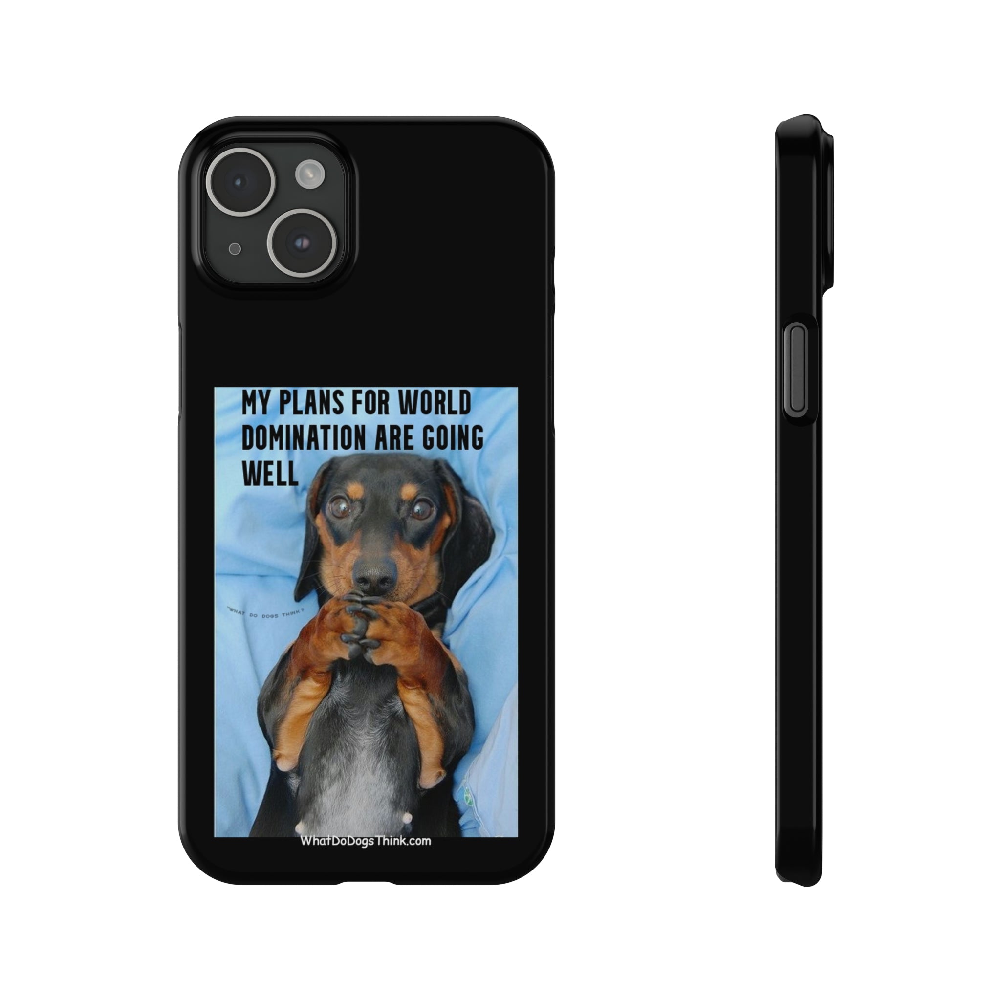 World Domination Black Slim Phone Cases
