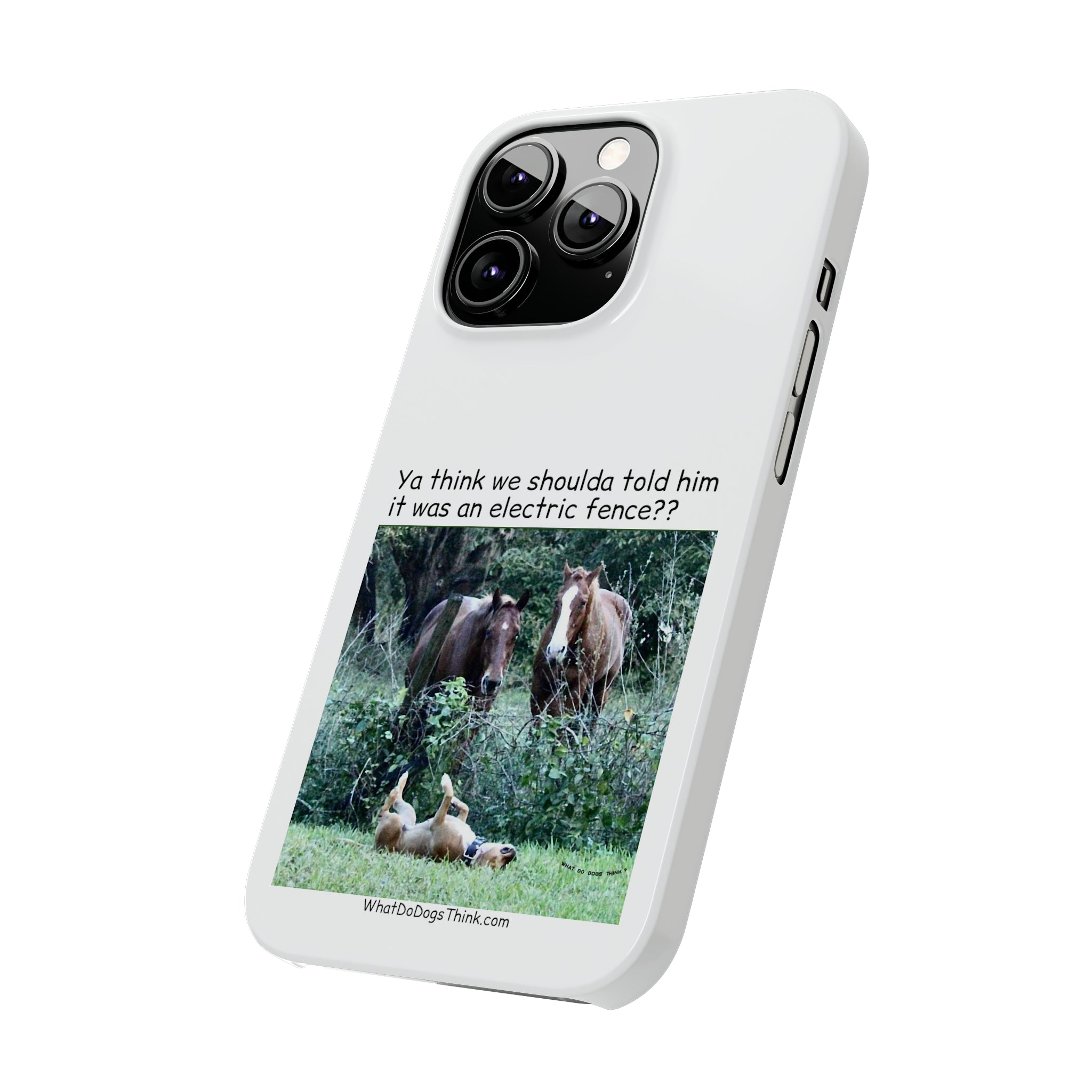 Electric Fence White Slim Phone Case