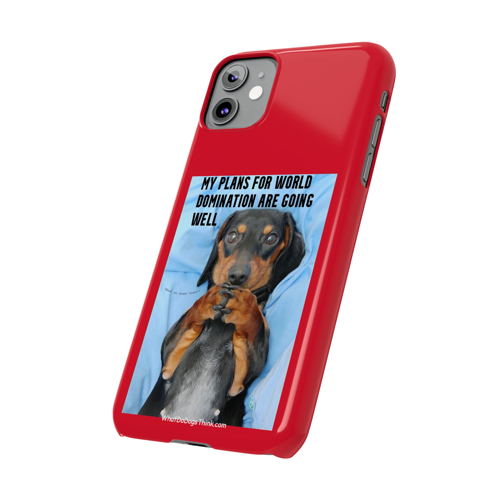 World Domination Red Slim Phone Cases