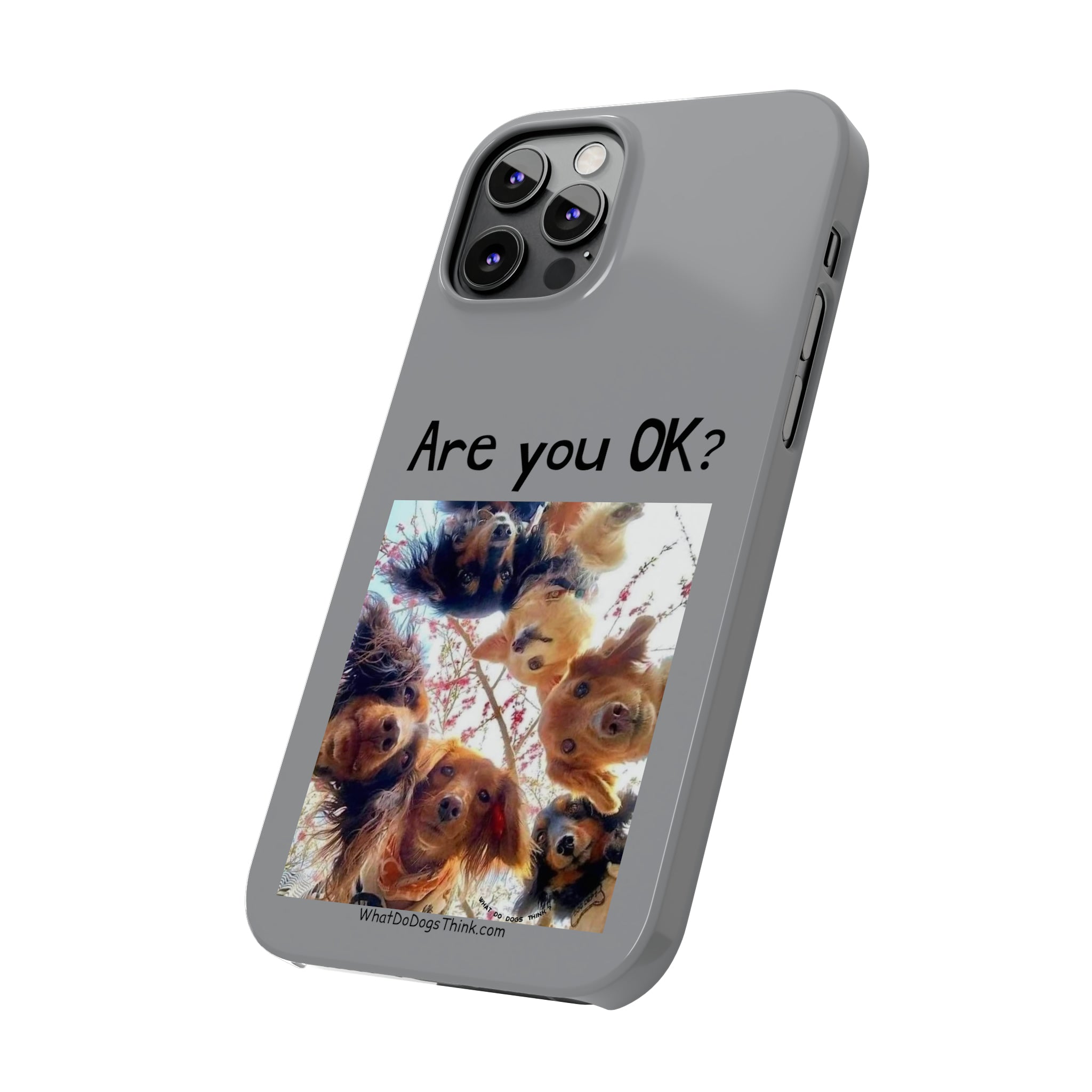 Are you OK? Grey Slim Phone Cases