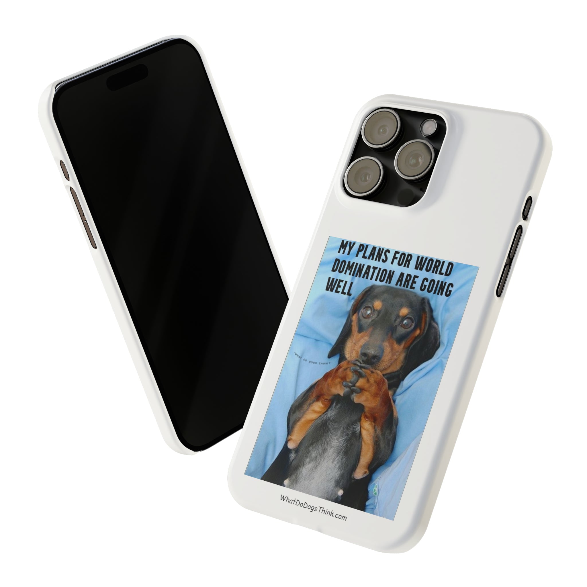 World Domination White Slim Phone Cases